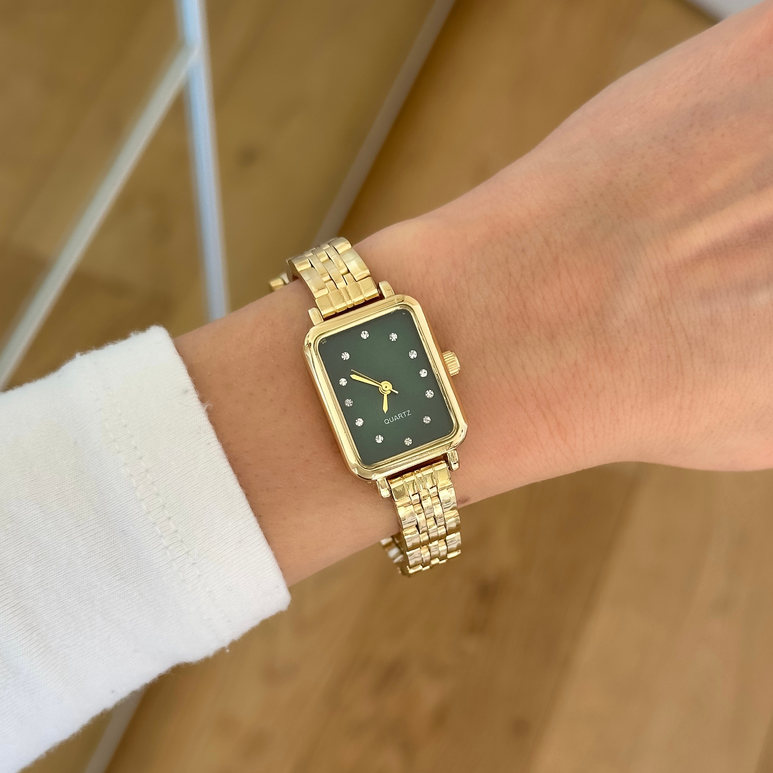 Yves Royal Green Gold Saat 