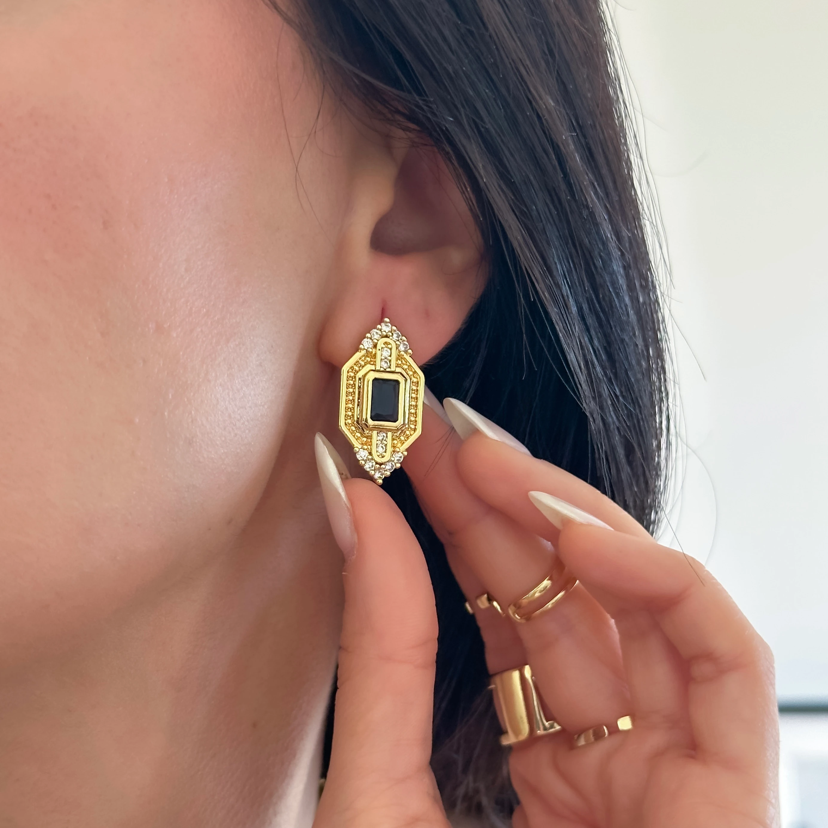 Mavi Royal Gold Küpe 