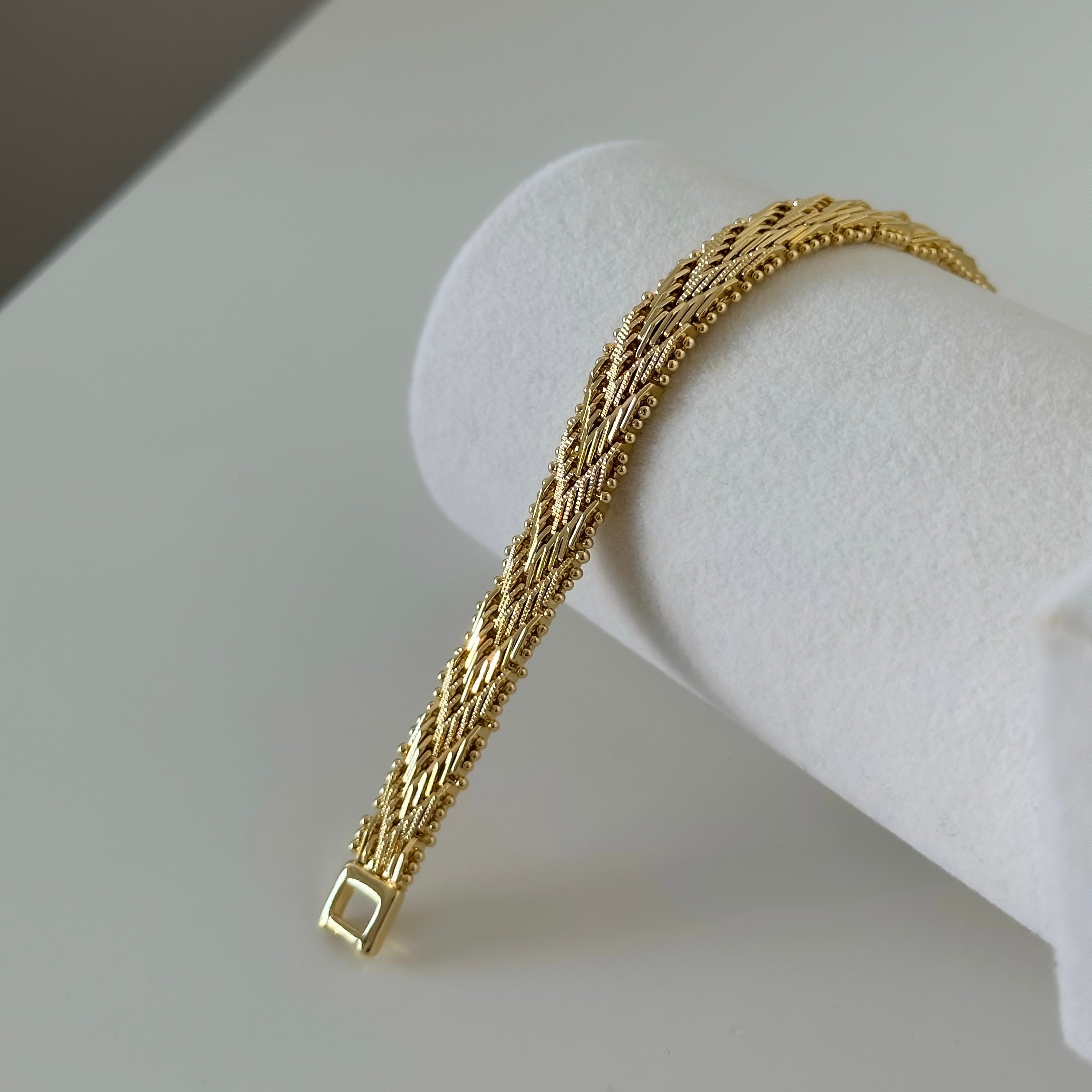 Zincir Sık Dokuma Xuping Gold Bileklik