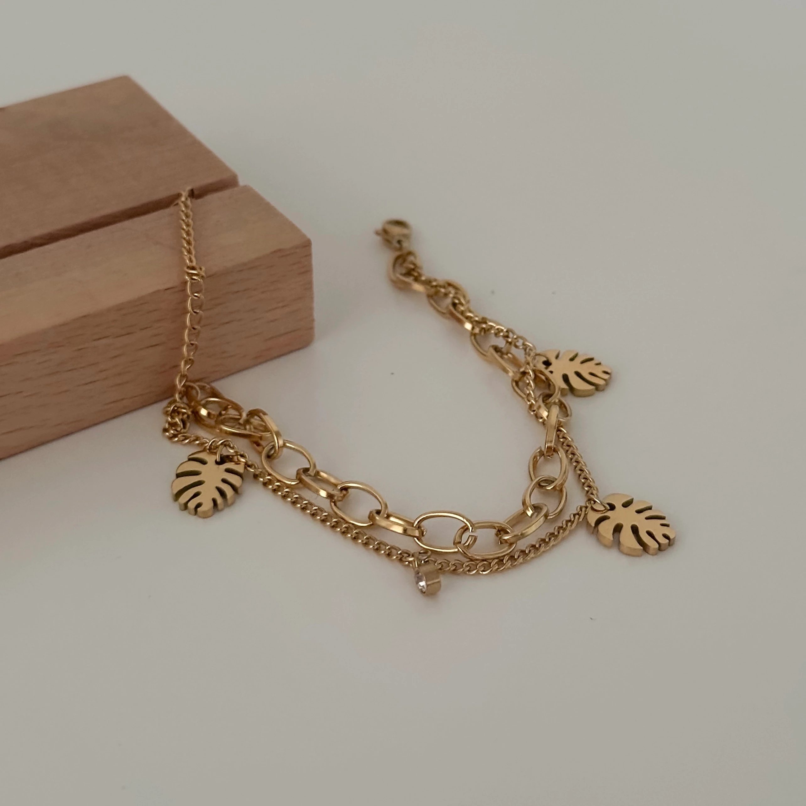 Monstera Çelik Bileklik