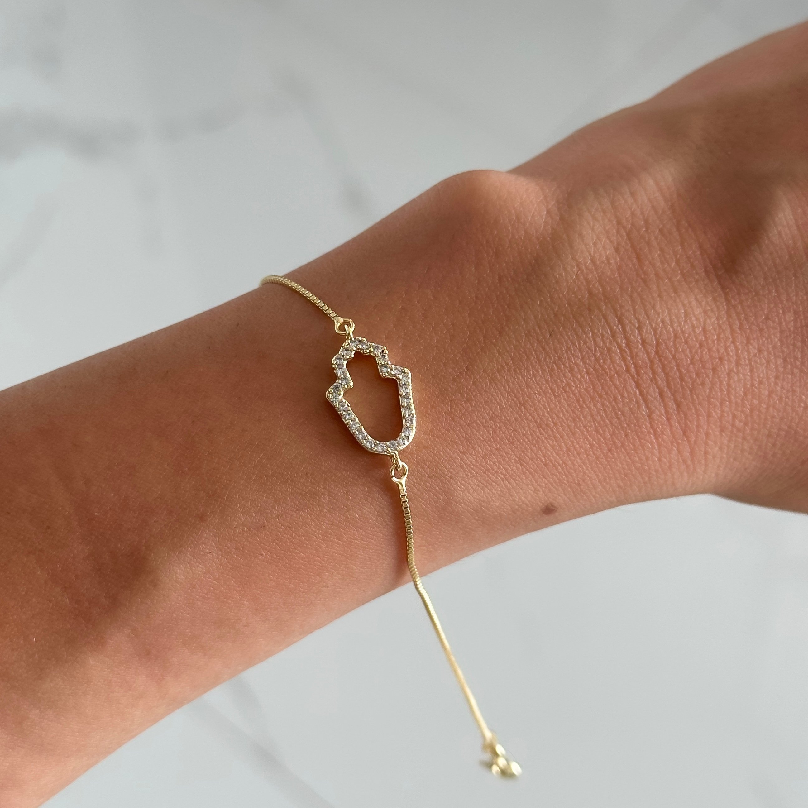 Basic Fatma Ana Eli Gold Bileklik