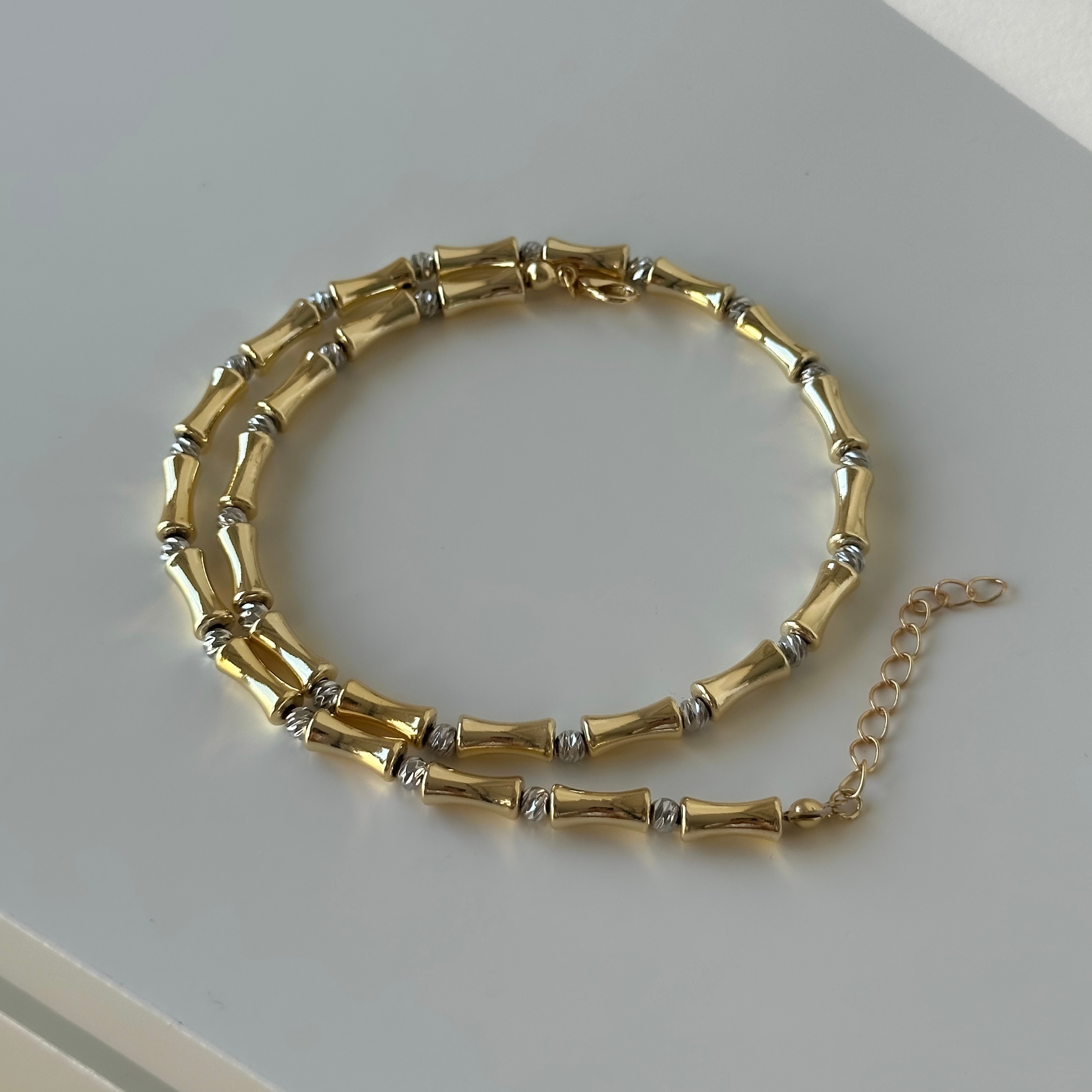 VİP Basic Gold Silver Kolye 