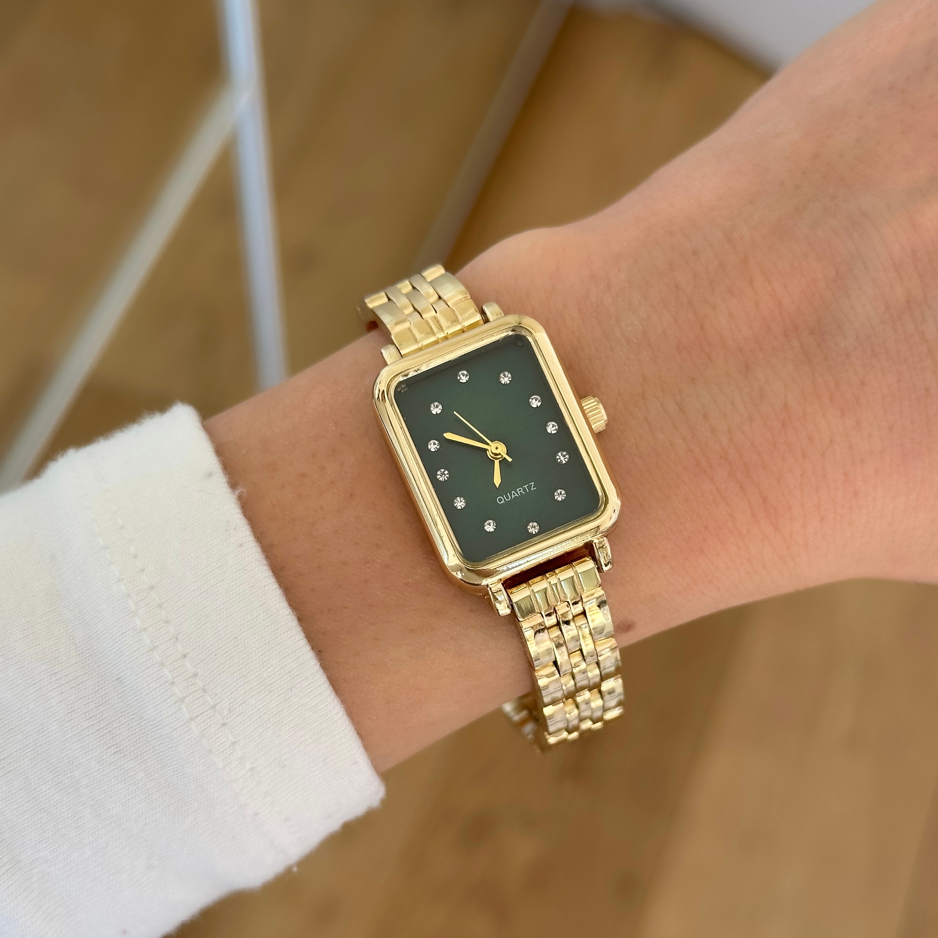 Yves Royal Green Gold Saat 