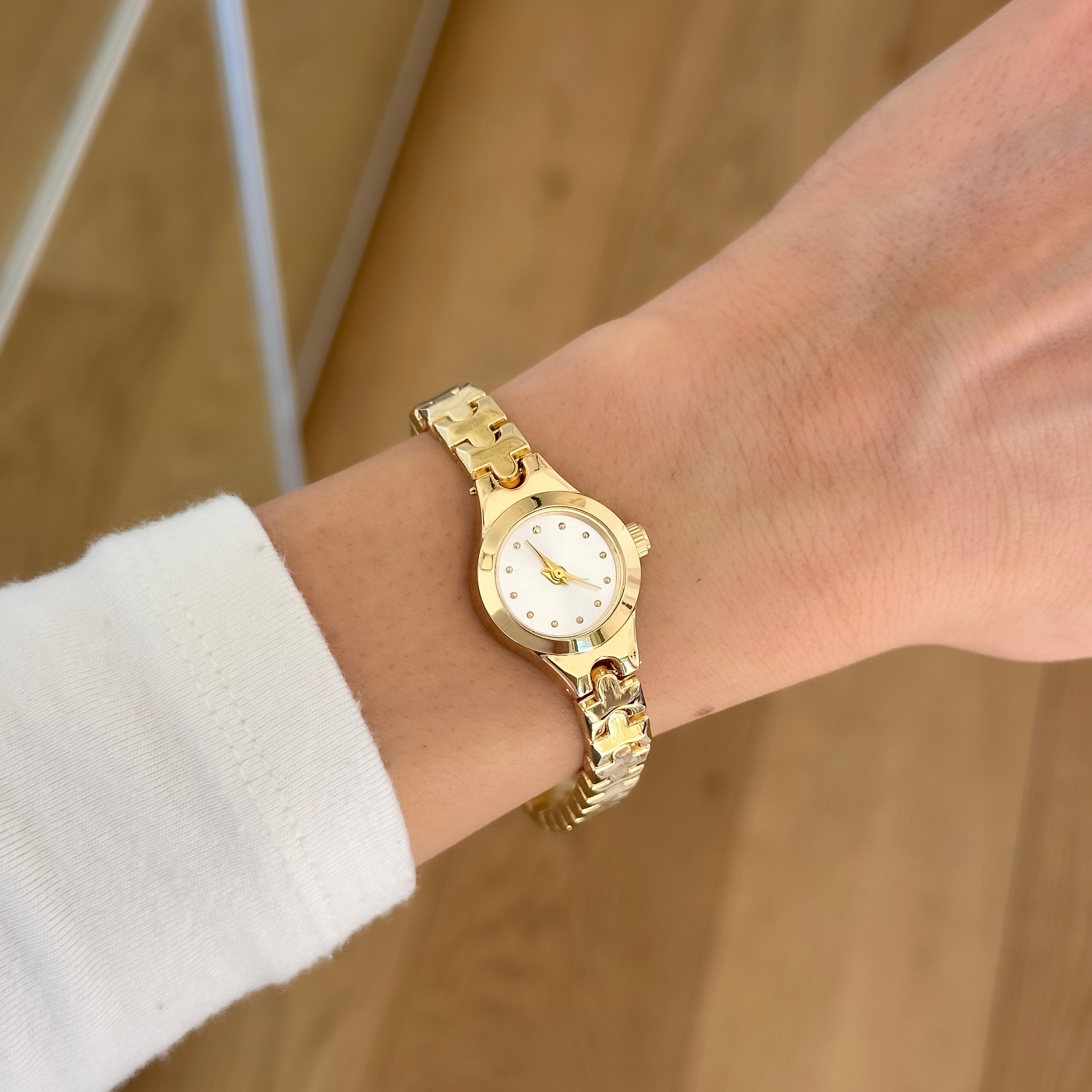 Mini Kadran Vintage Gold Saat 