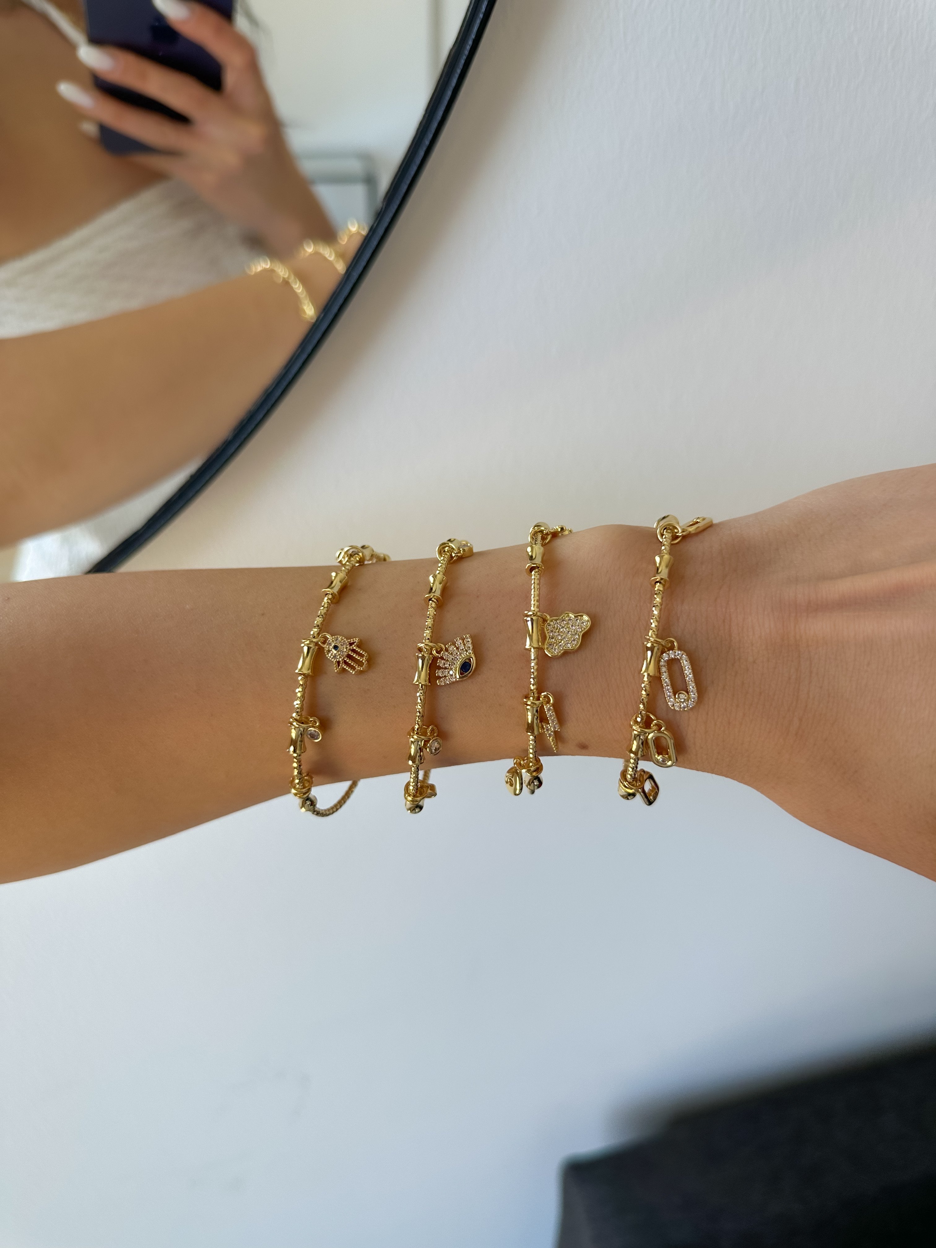 Göz Charm Gold Bileklik 