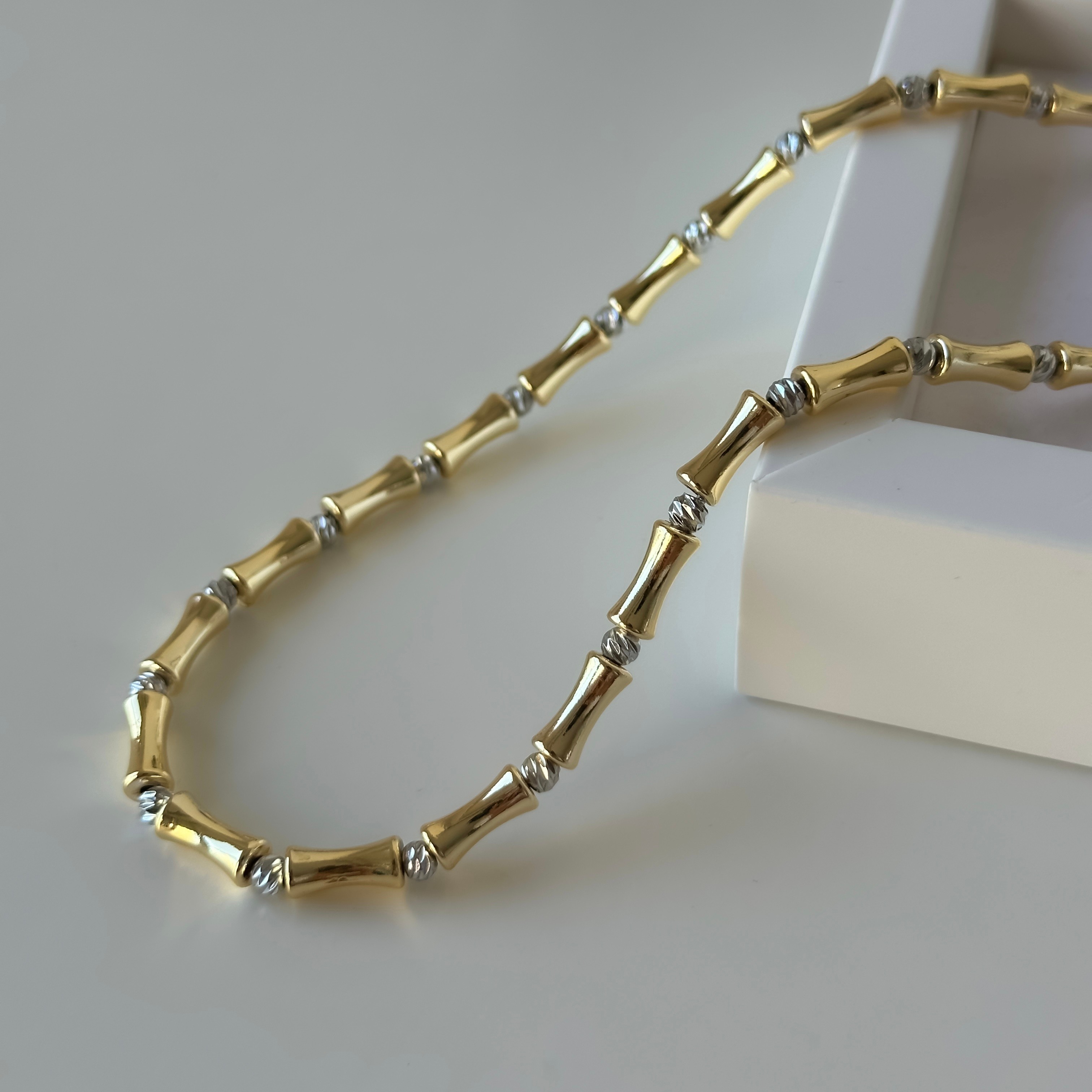VİP Basic Gold Silver Kolye 