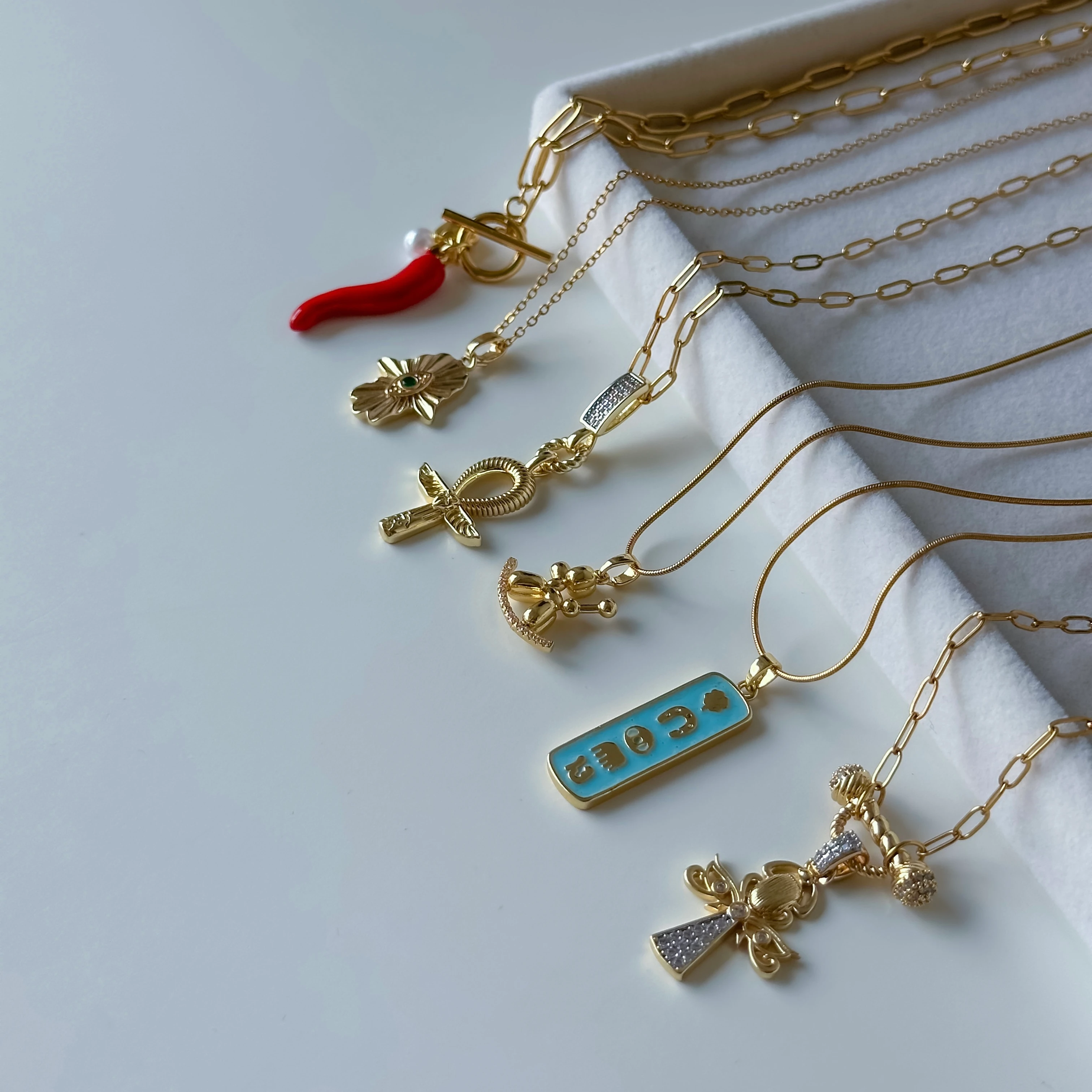 Mavi Şerit Şans Kolyesi