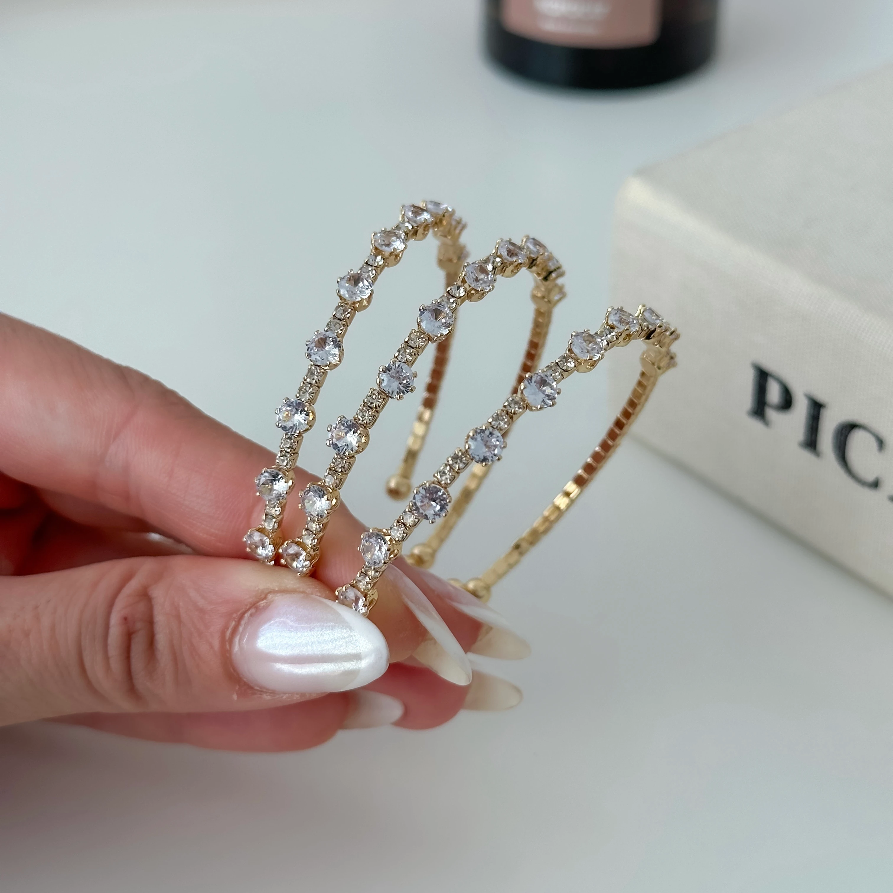 Üçlü Gold Mini Taşlı Set Bileklik