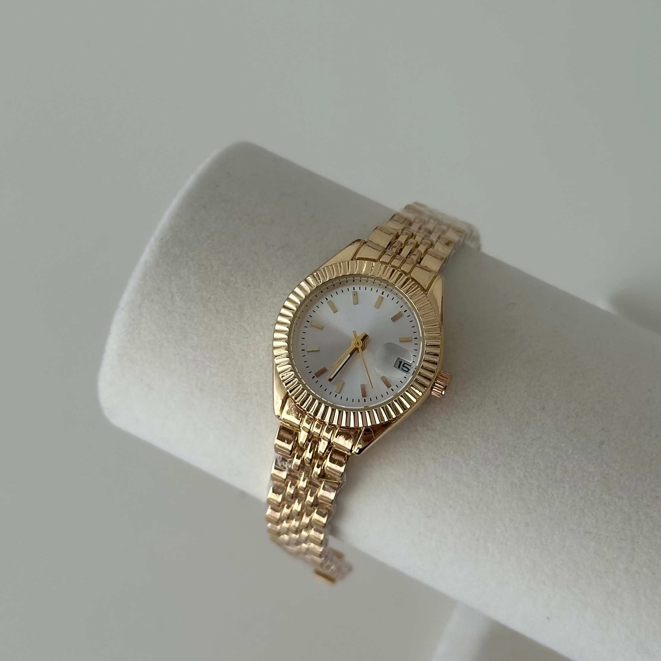 Beyaz Kadran RLX Model Gold Saat