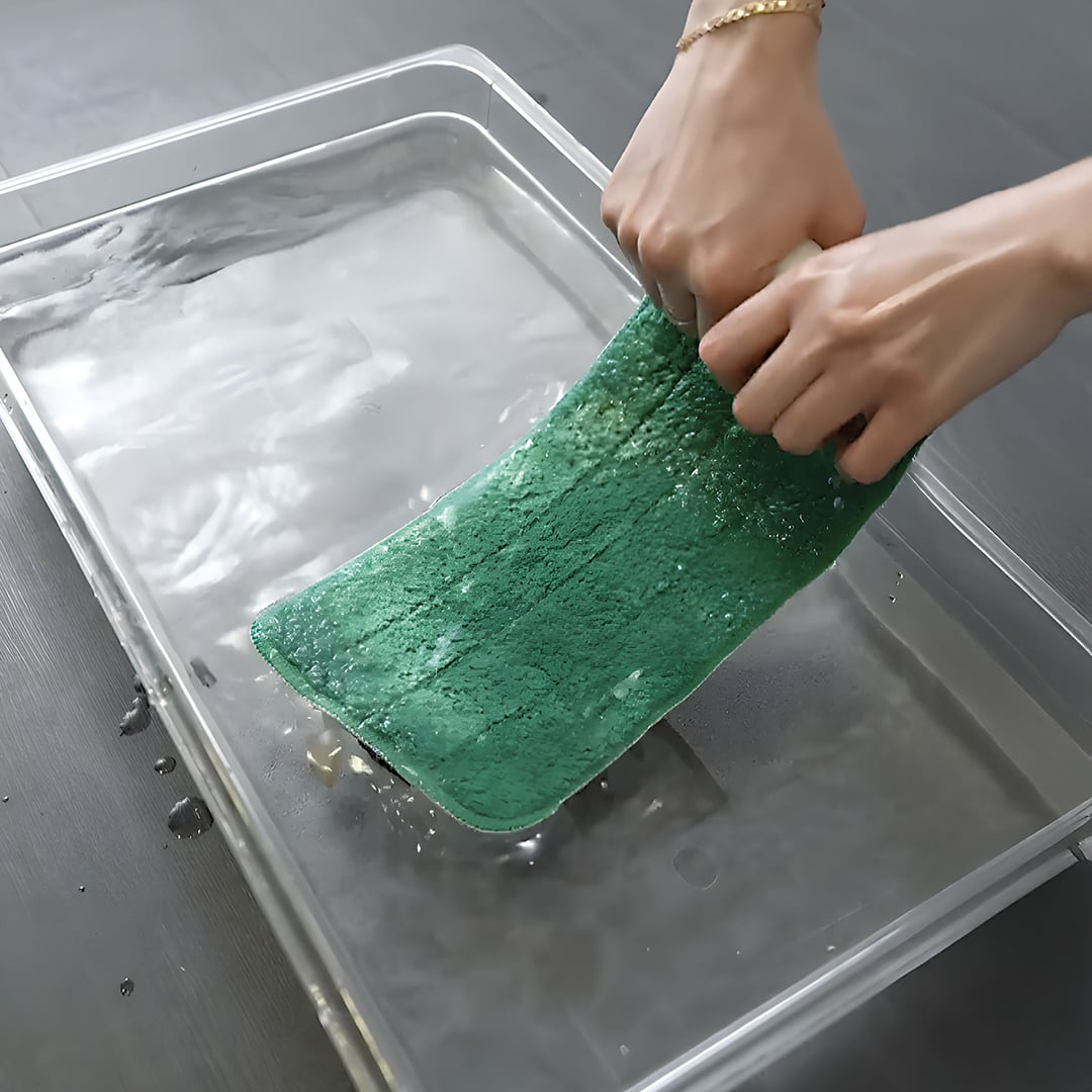 Mopu ıslatma aşaması