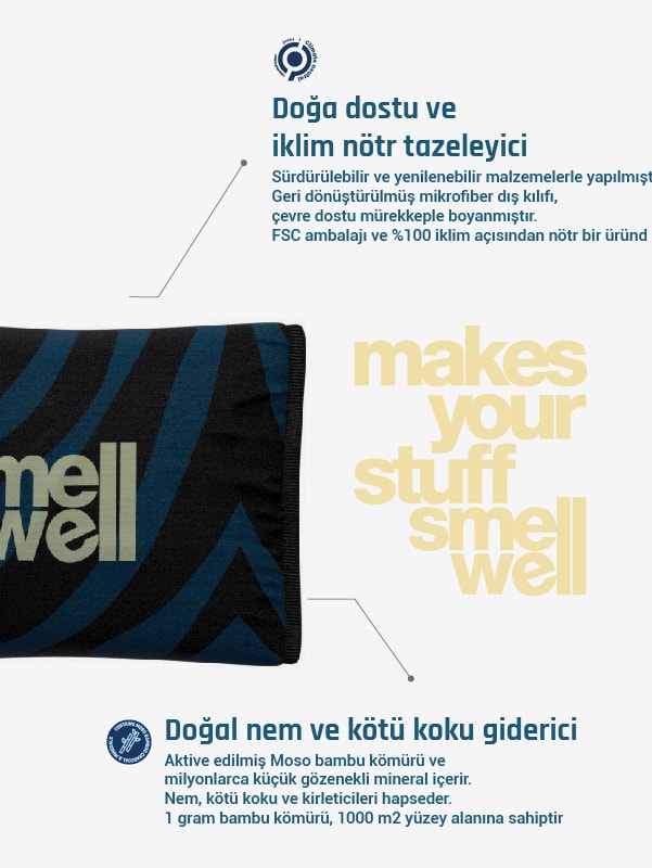 SmellWell Aktif Ayakkabı Koku Giderici Yastıkçık - Tropikal Mavi