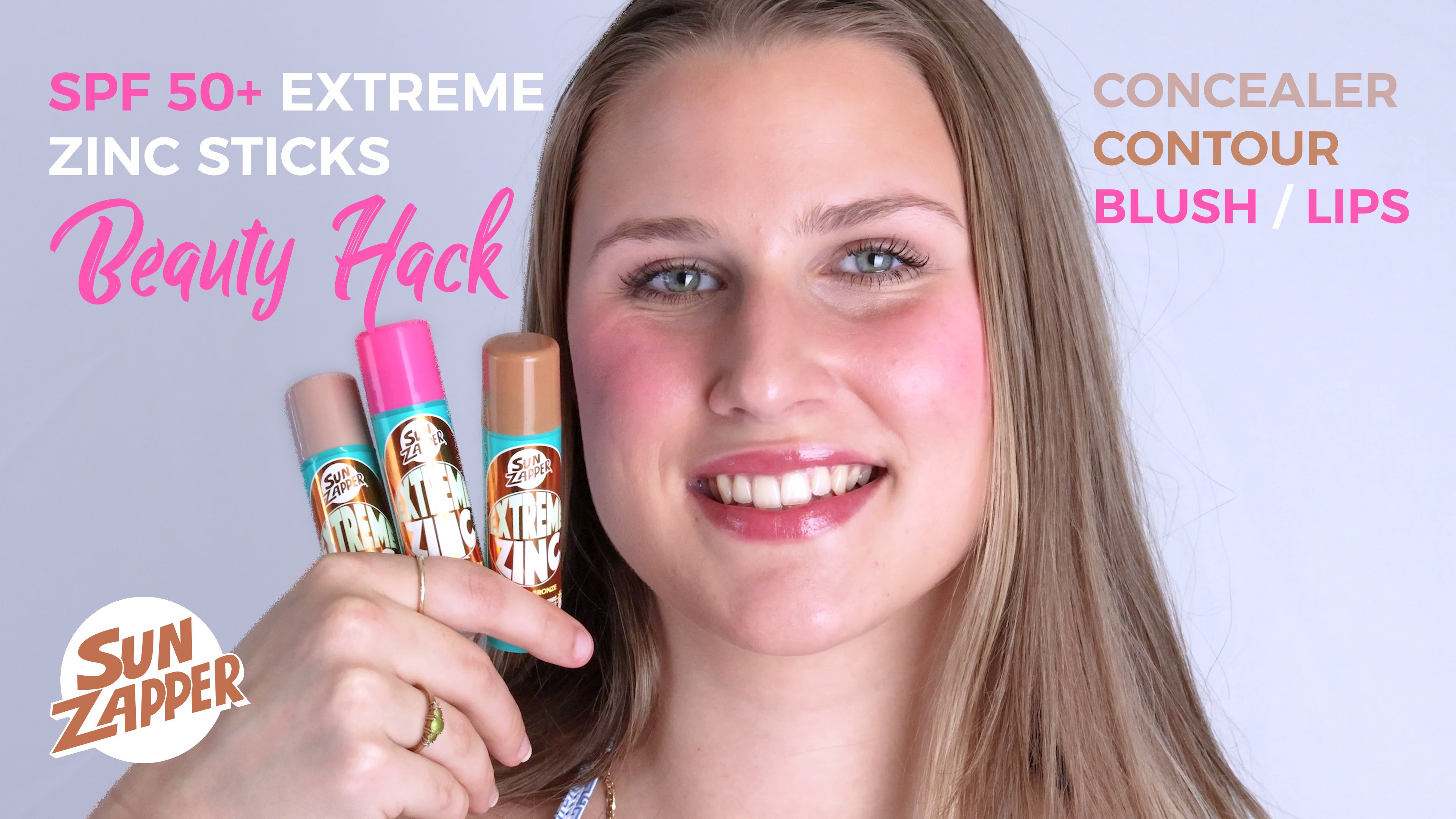 Extreme Zinc Stick BEAUTY Triple Pack 45g Tan Pink Bronze