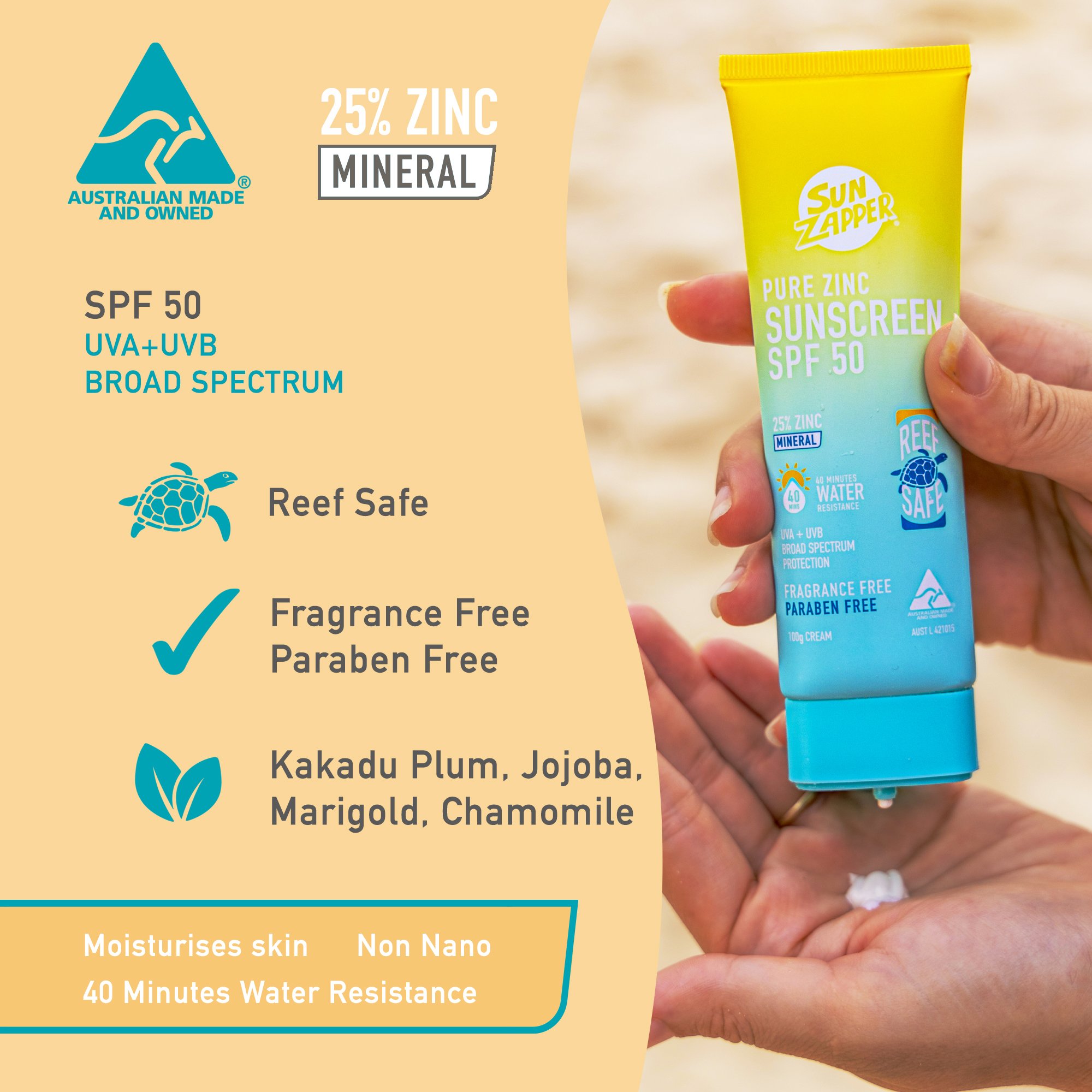 Pure Zinc Sunscreen Cream 100g