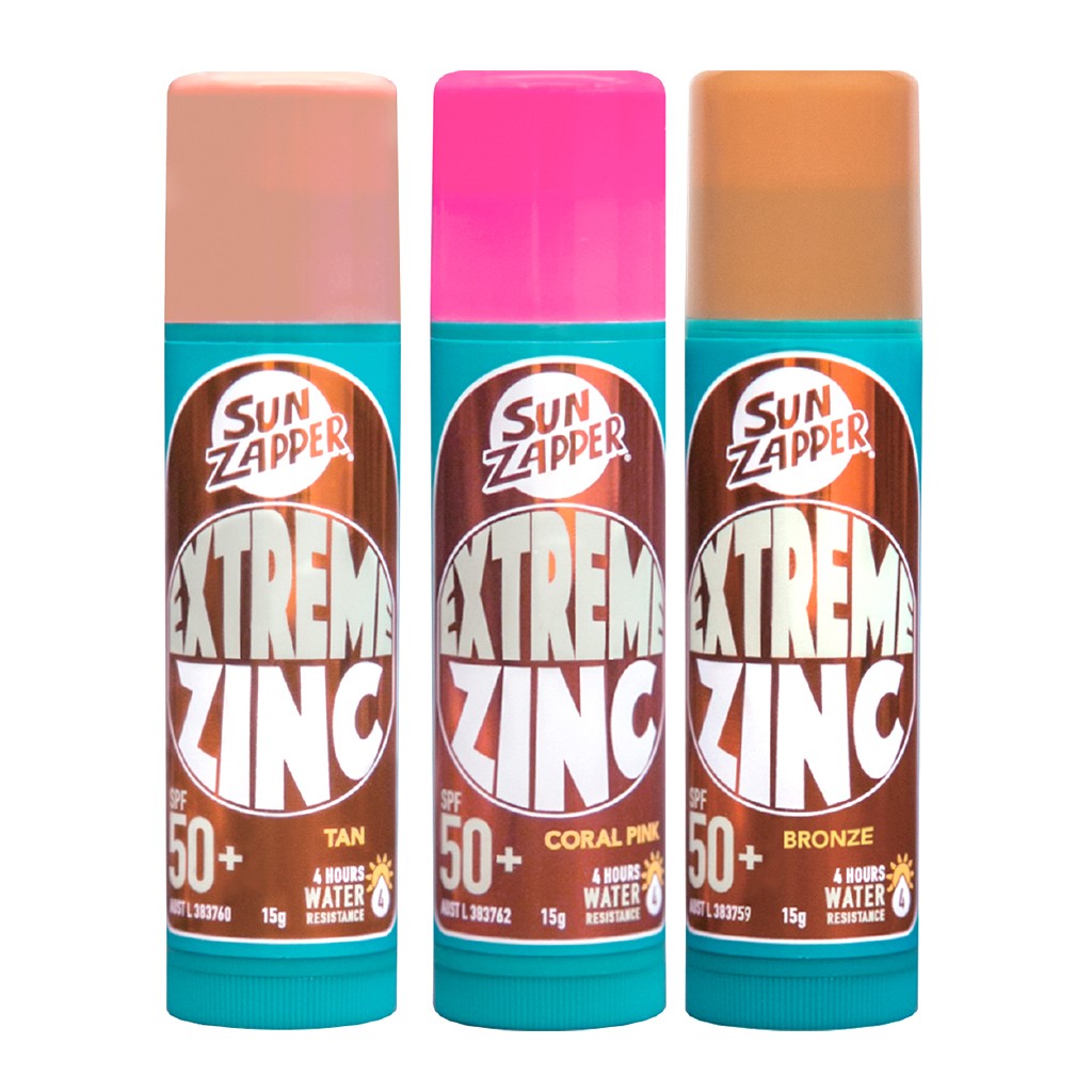 Extreme Zinc Stick BEAUTY Triple Pack 45g Tan Pink Bronze