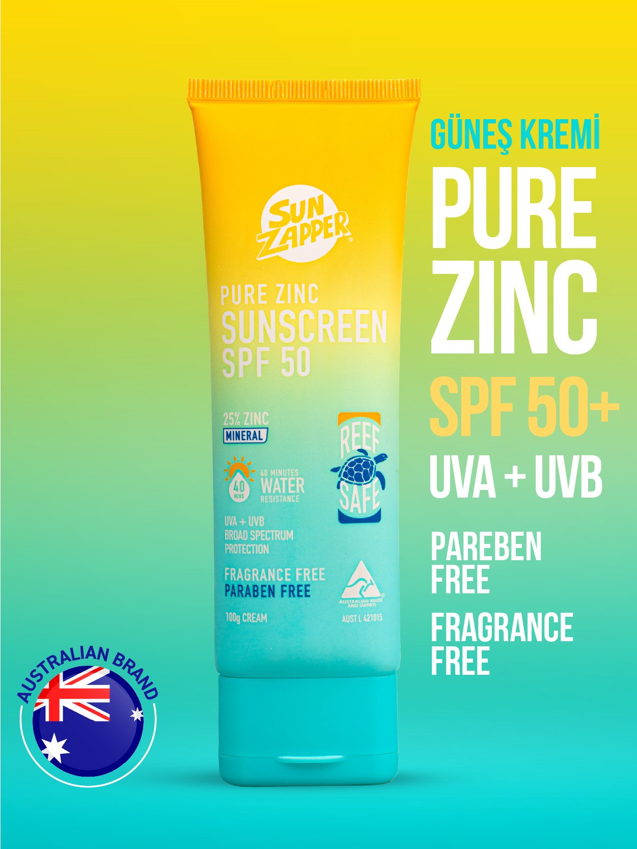 Pure Zinc Sunscreen Cream 100g