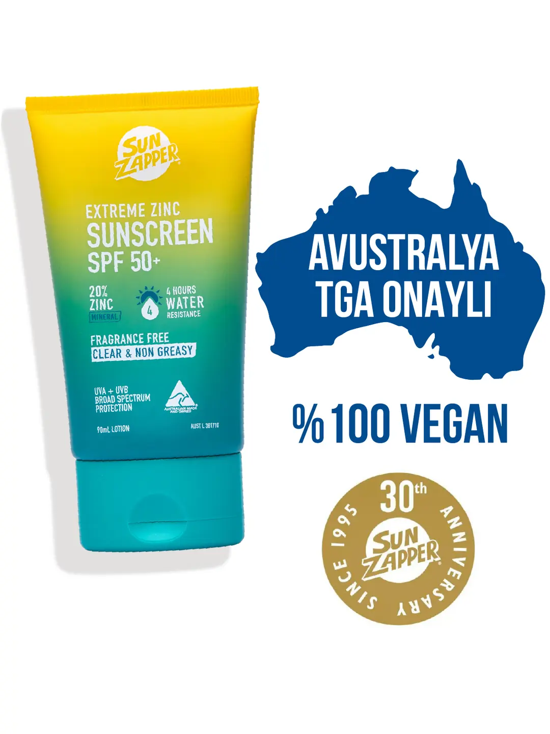 Sun Zapper Extreme Zinc Sunscreen Lotion 90ml