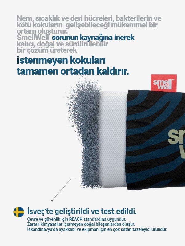 SmellWell Aktif Ayakkabı Koku Giderici Yastıkçık - Tropikal Mavi