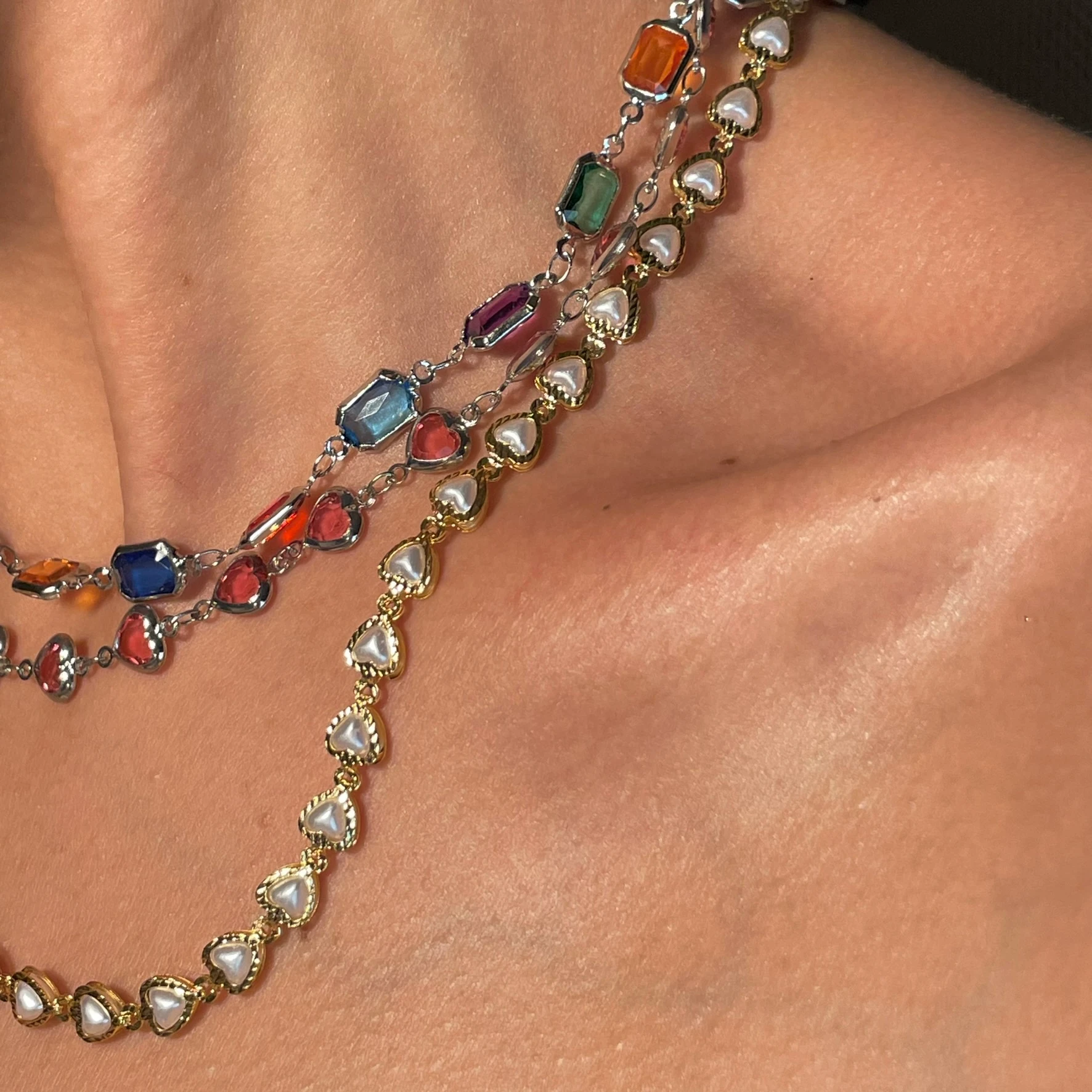 Kalpli İnci Detaylı Kolye – Altın Kaplama