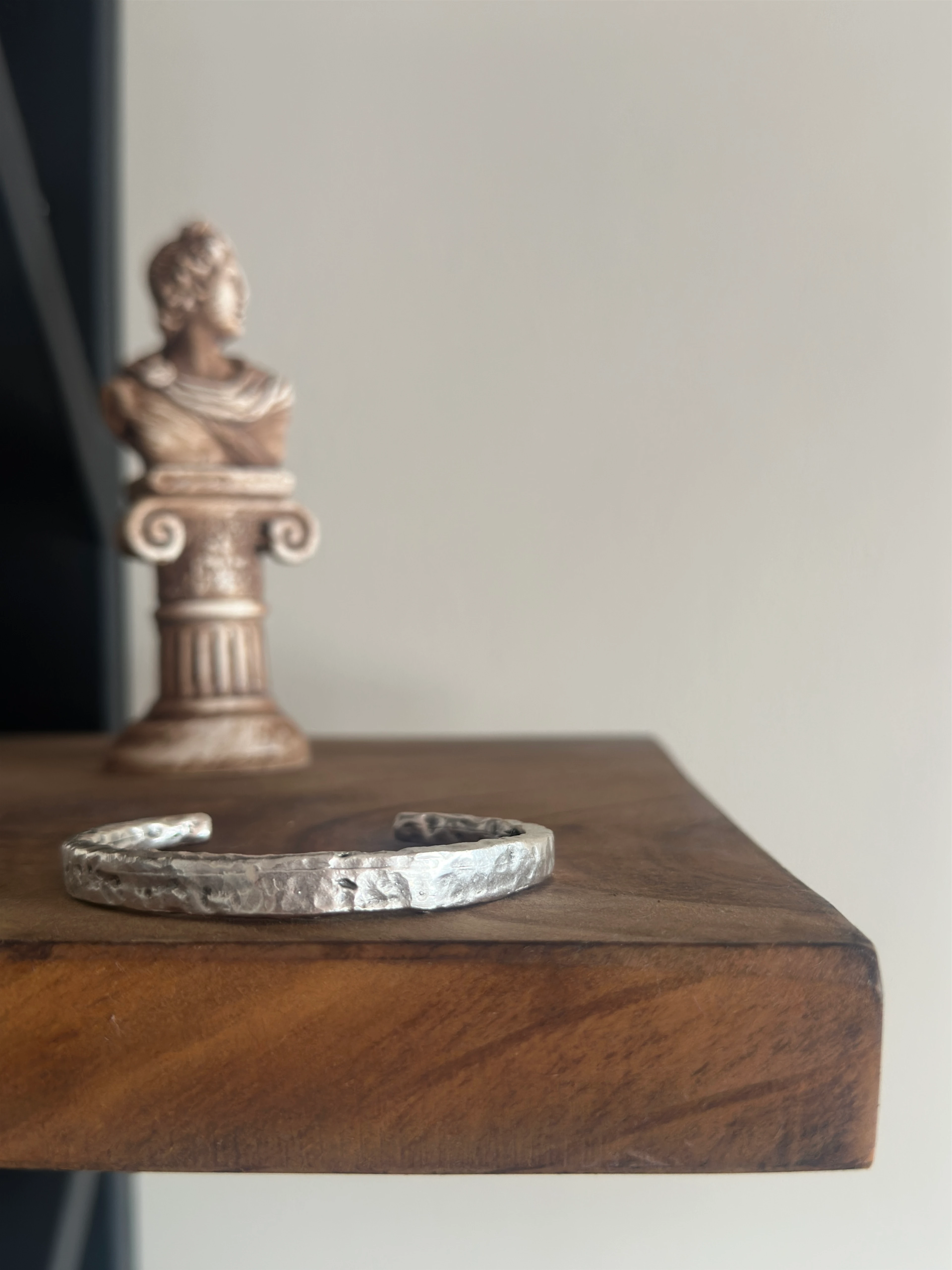 El Yapımı  Zamak Bileklik (Gümüş Rengi)