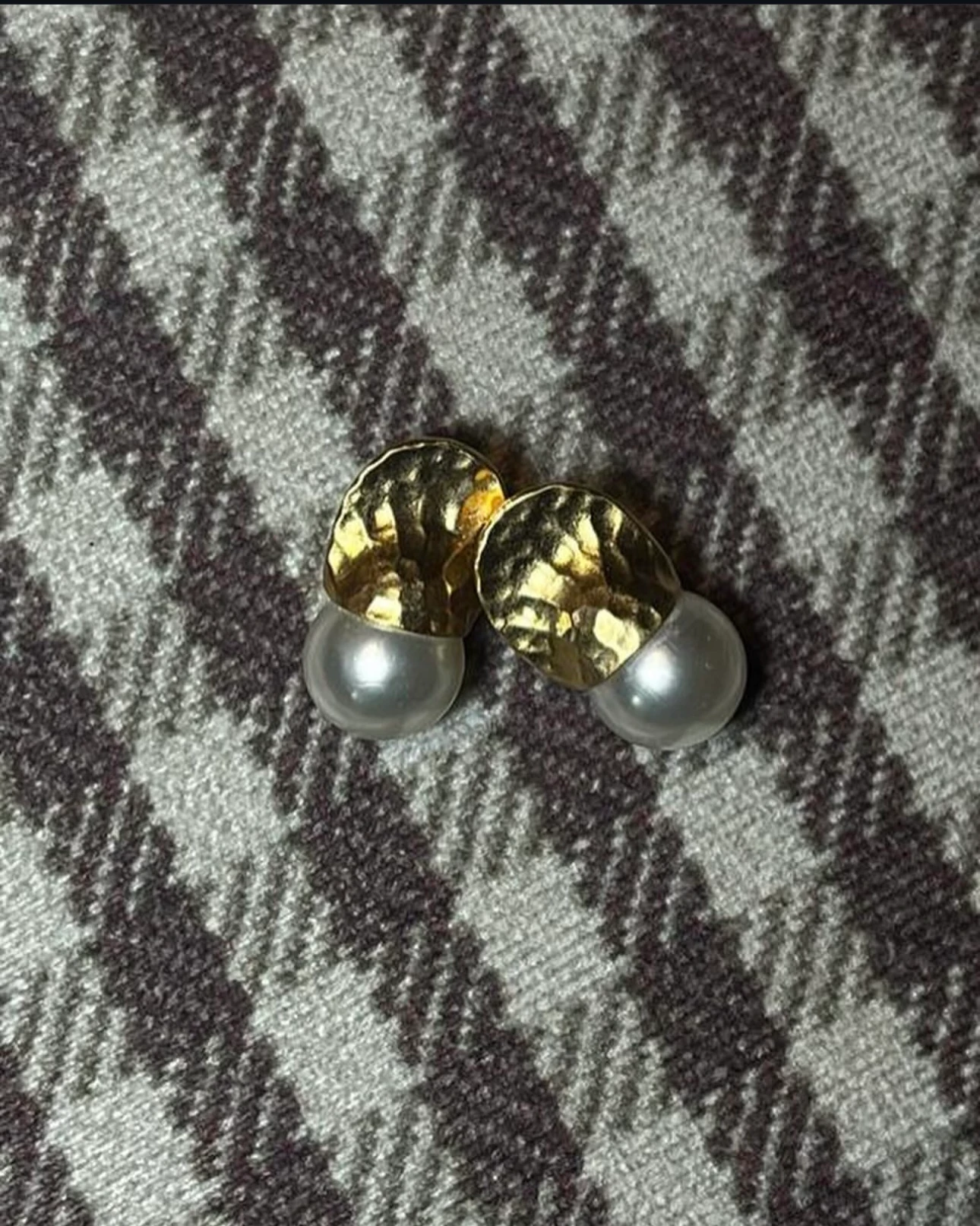 Altın Kaplama İnci Detay Küpe