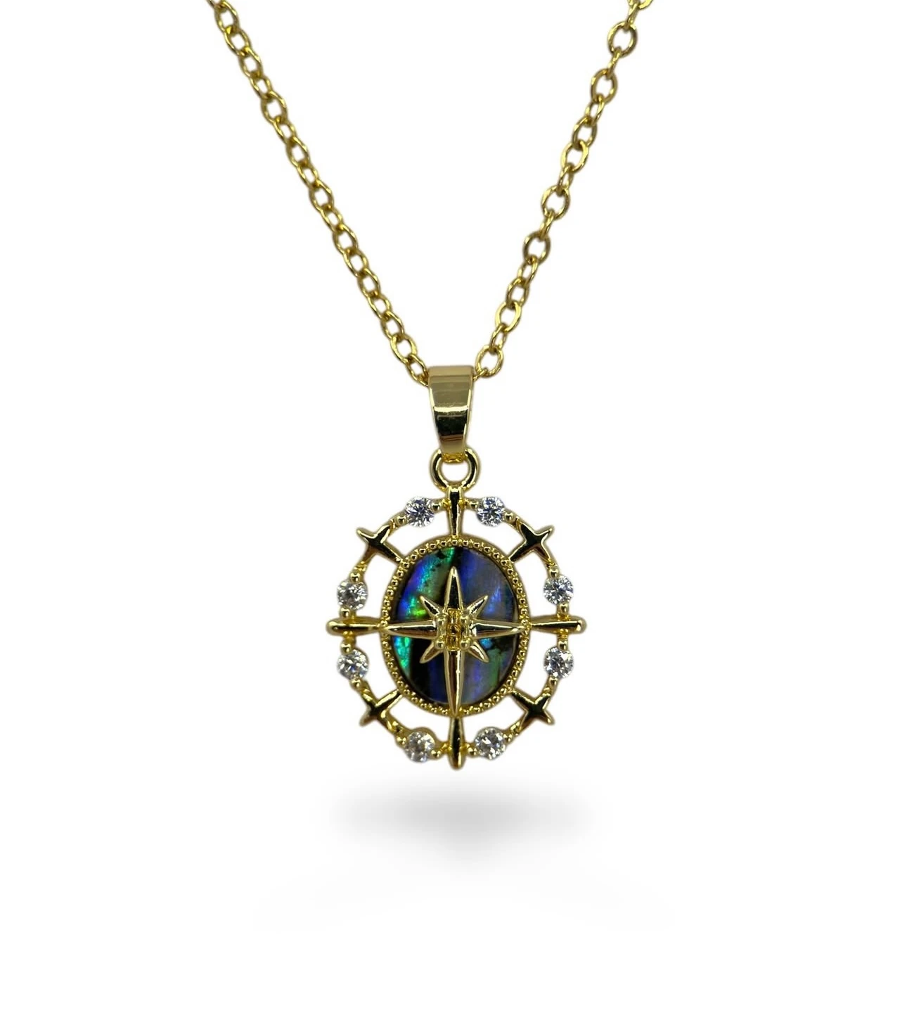 Altın Kaplama Çelik Yıldız Rehberi Kolye