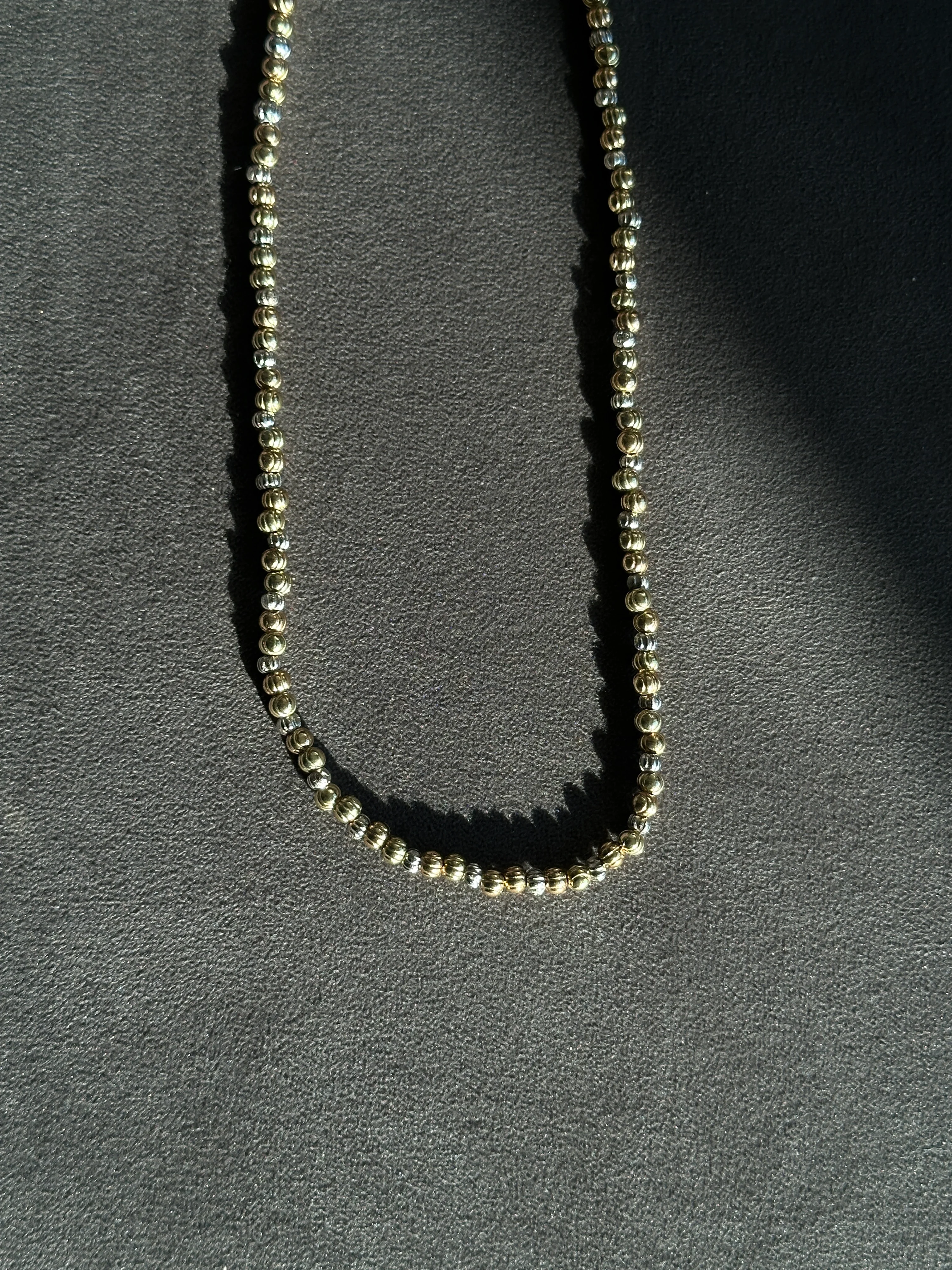 Altın Kaplama Boncuk Zincir Kolye