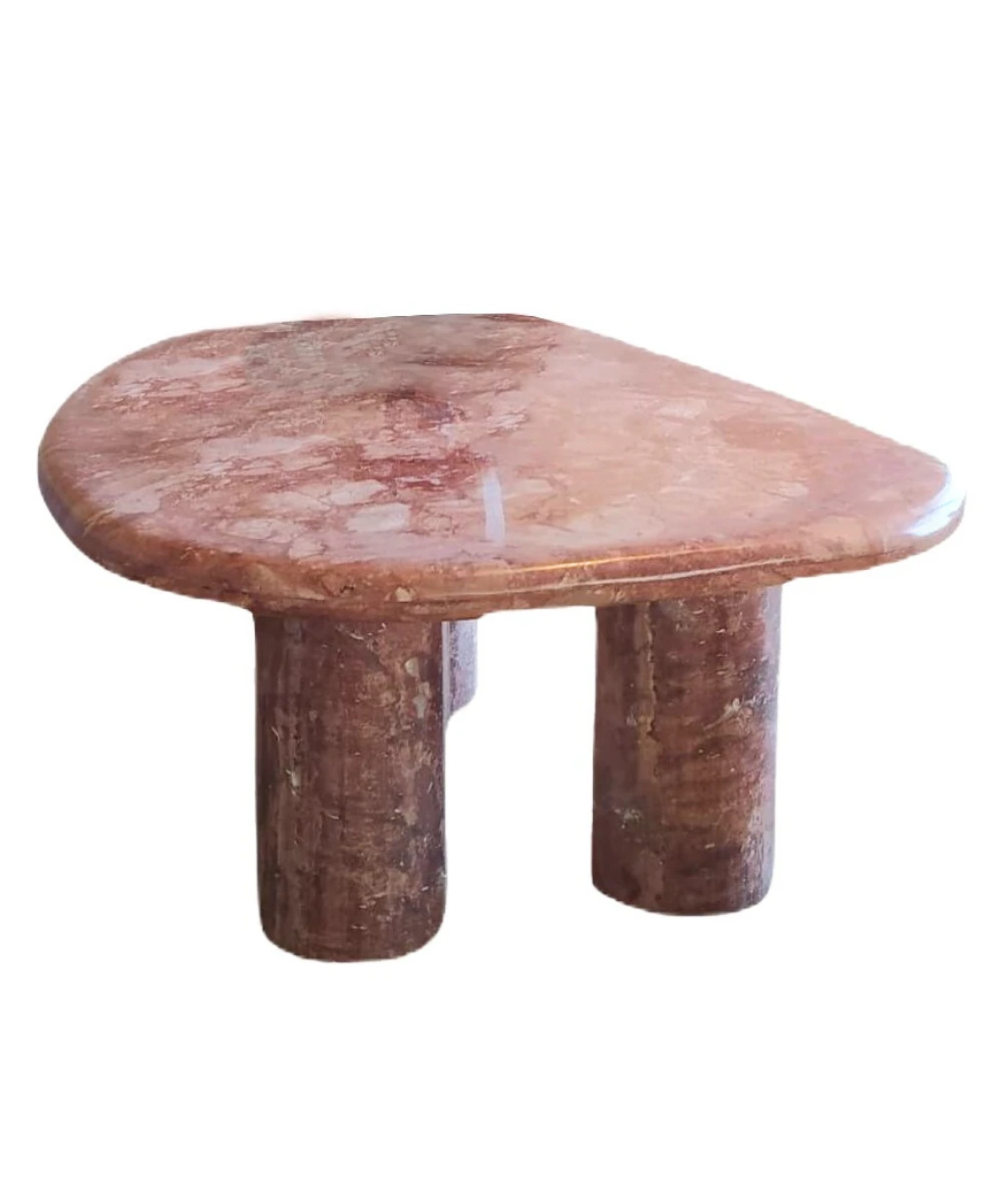 Pembe Traverten Amorf Sehpa