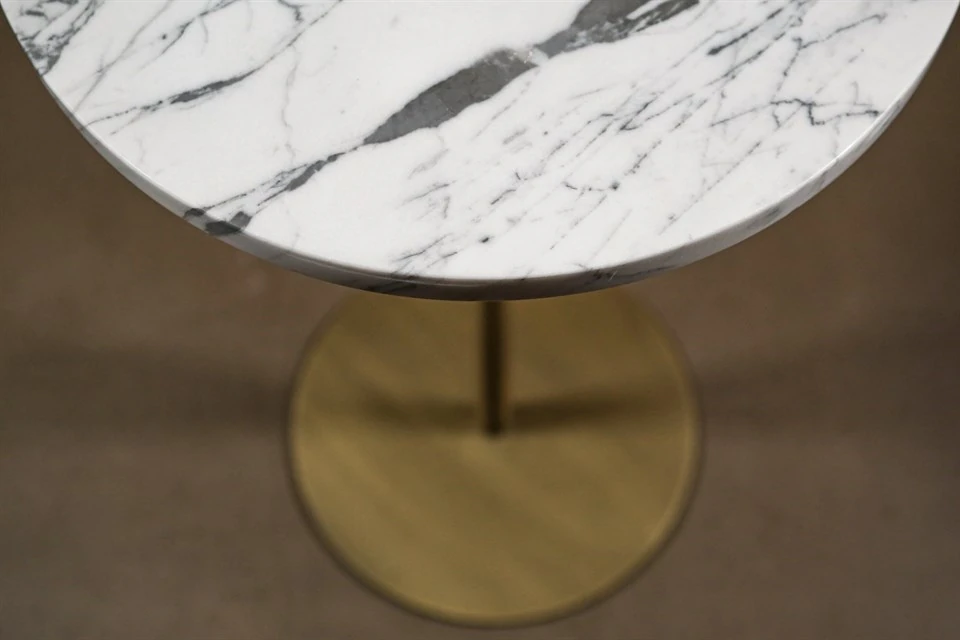 Carrara Mermer Yan Sehpa