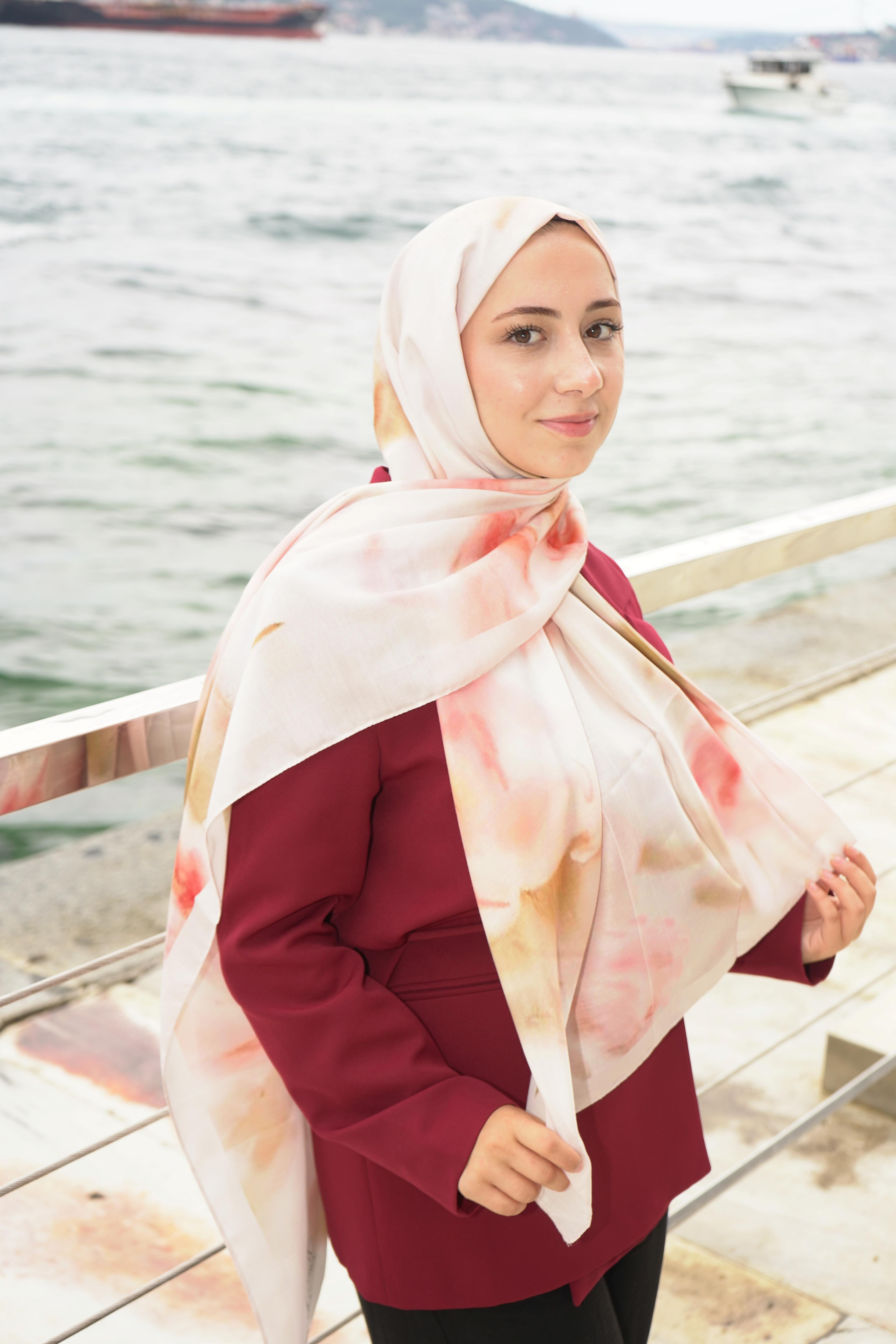 Gün Armoni Desen Pamuk Vual Şal