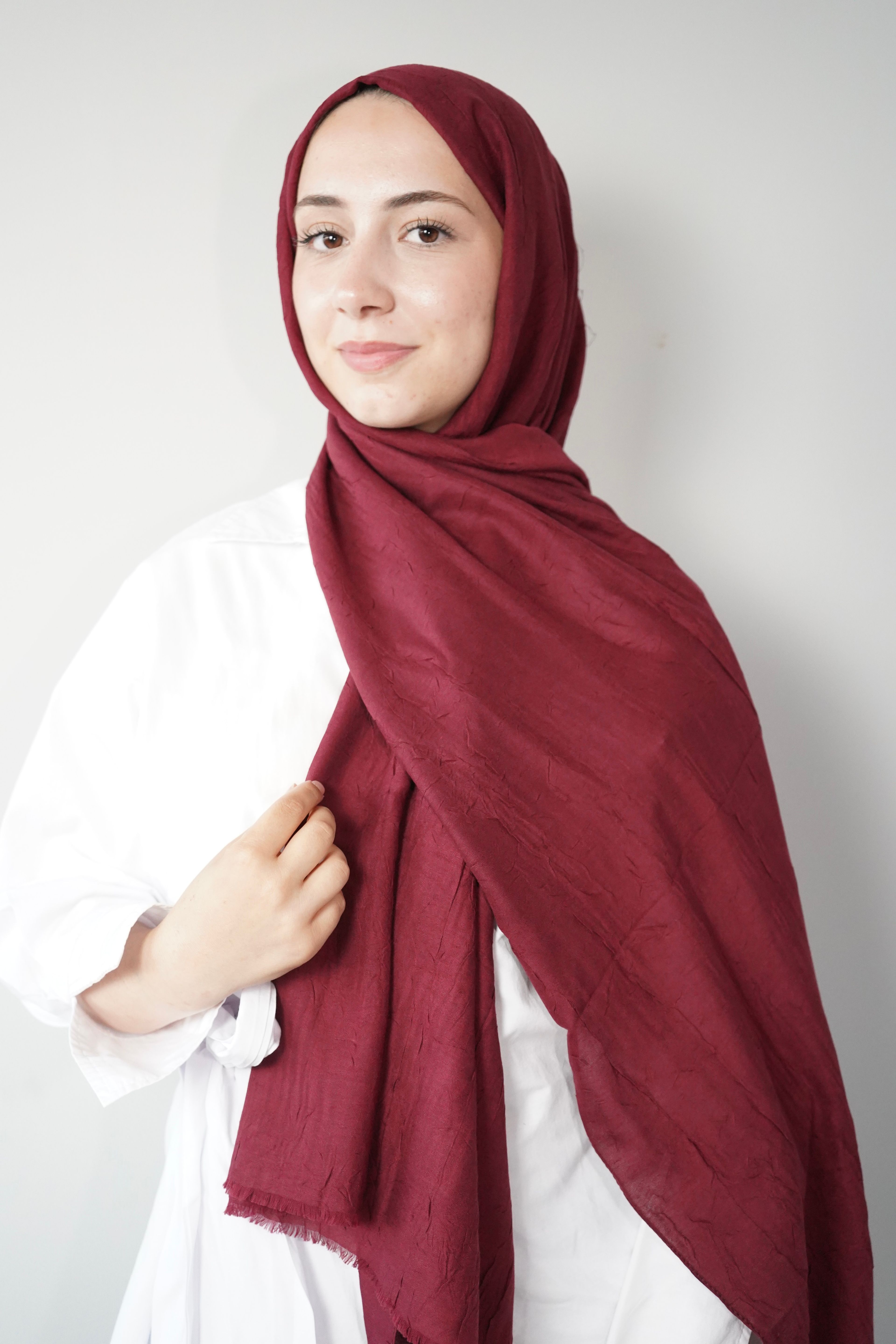 Bordo Bambu Crash Şal