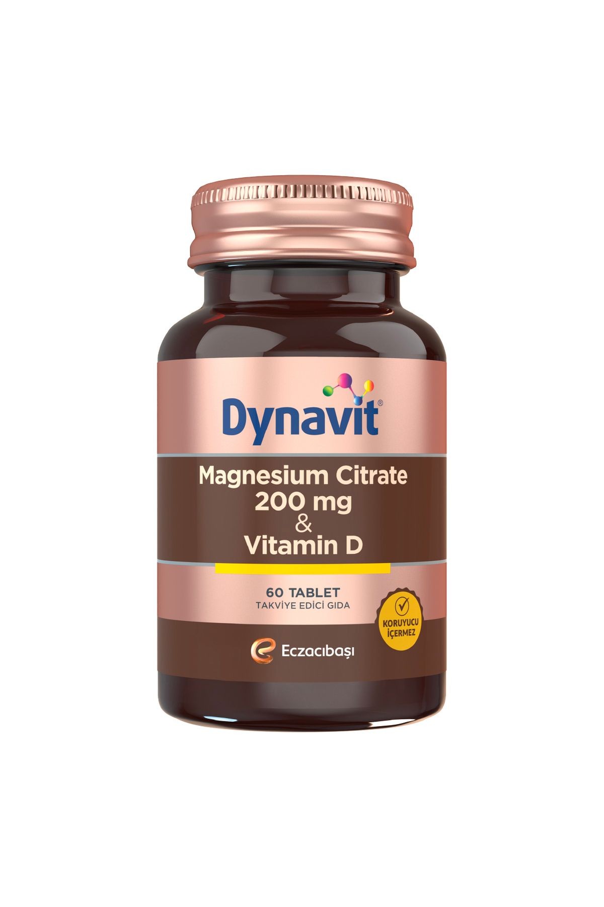Dynavit Magnesium Citrate 200 mg & Vitamin D 60 Tablet