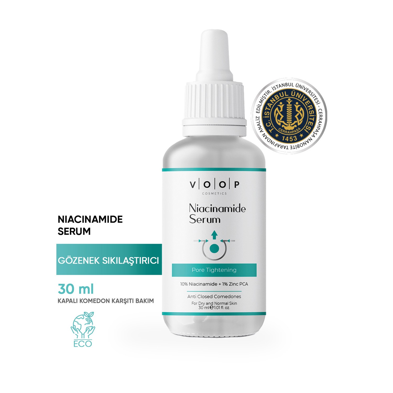 VOOP %10 Niacinamid Serum 30 ml | Gözenek Sıkılaştırıcı Cilt Bakım Serumu