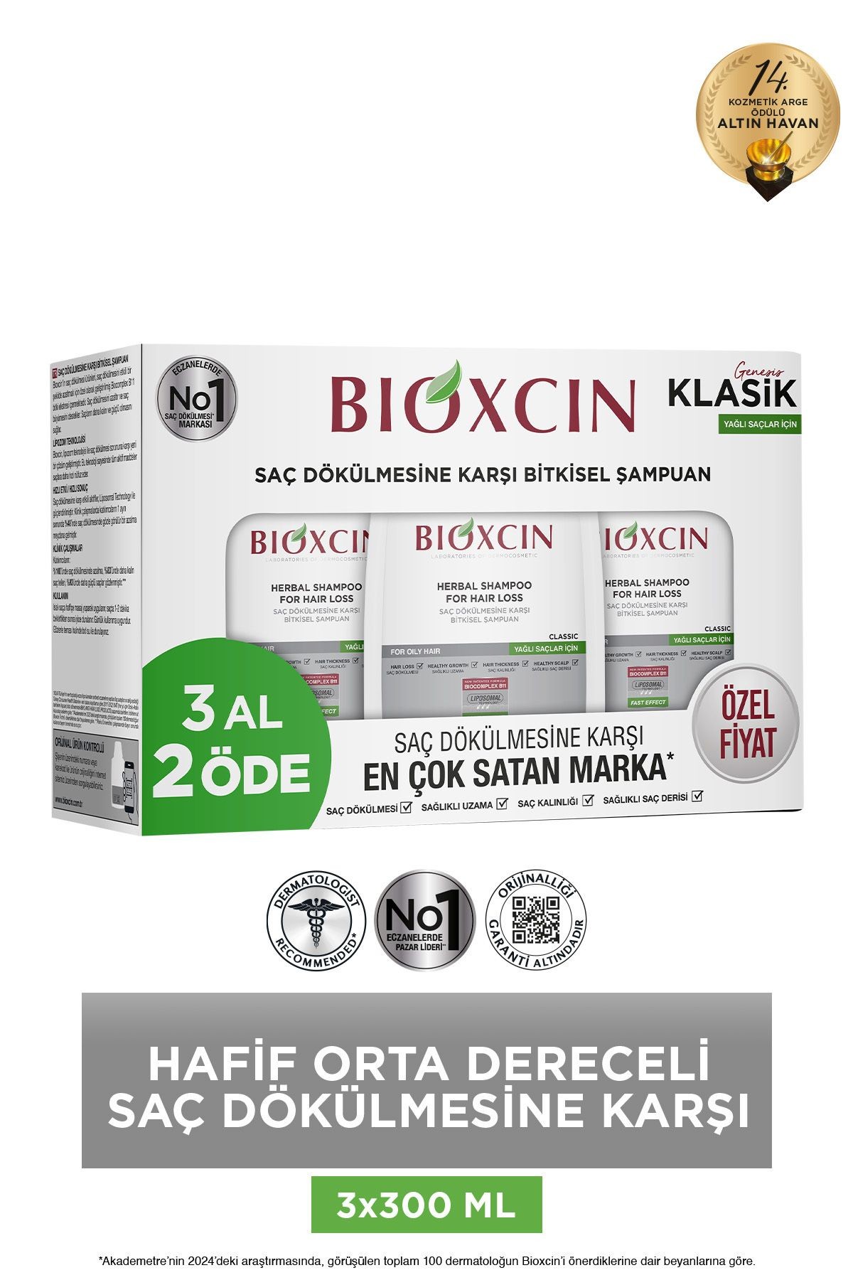 Bioxcin Genesis Yağlı Şaçlar İçin 300ml 3 AL 2 ÖDE - Klasik Saç Dökülme Karşıtı Şampuan
