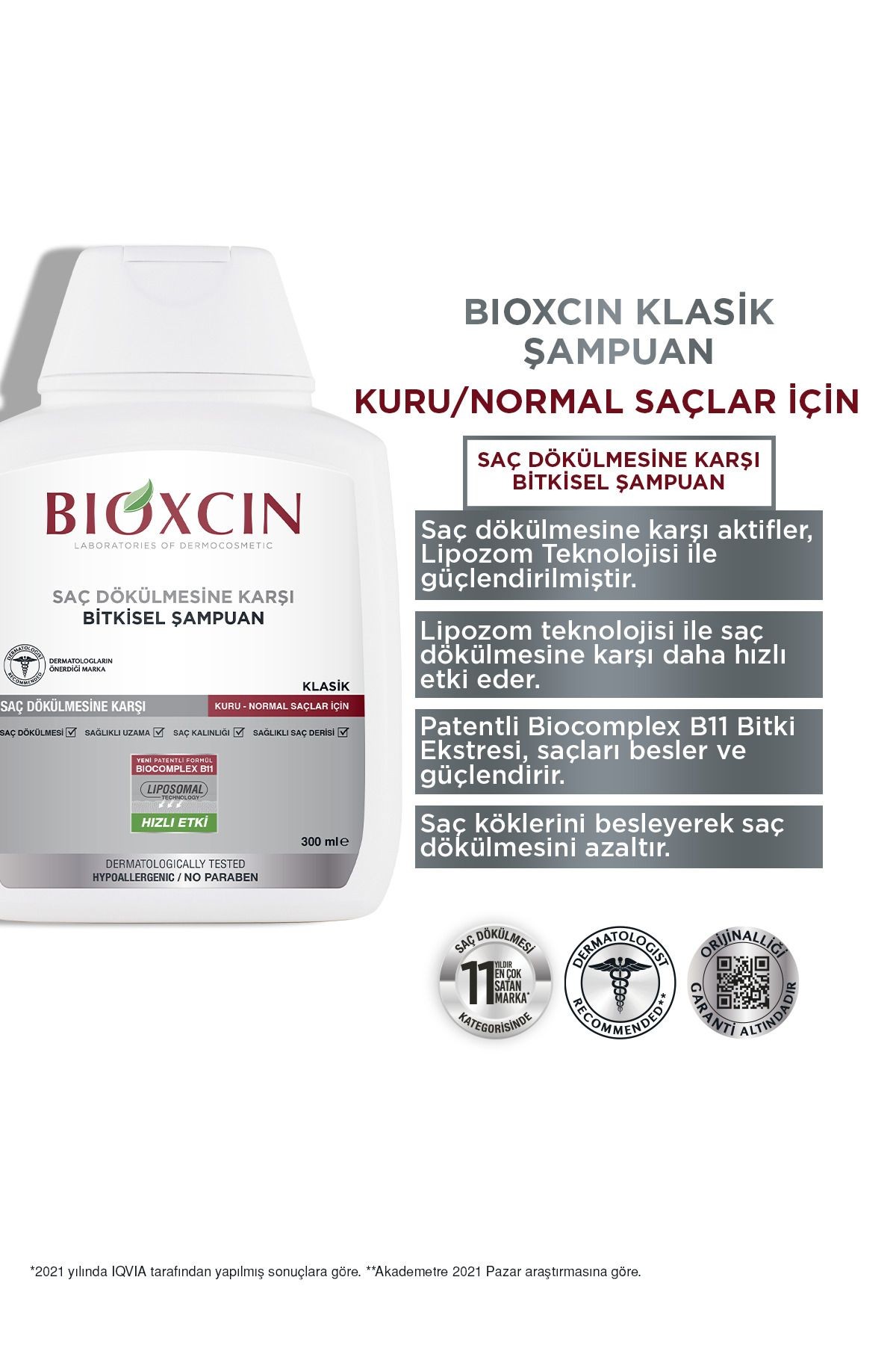 Bioxcin Genesis Kuru ve Normal Şaçlar İçin 300ml 3 AL 2 ÖDE - Klasik Saç Dökülme Karşıtı Şampuan