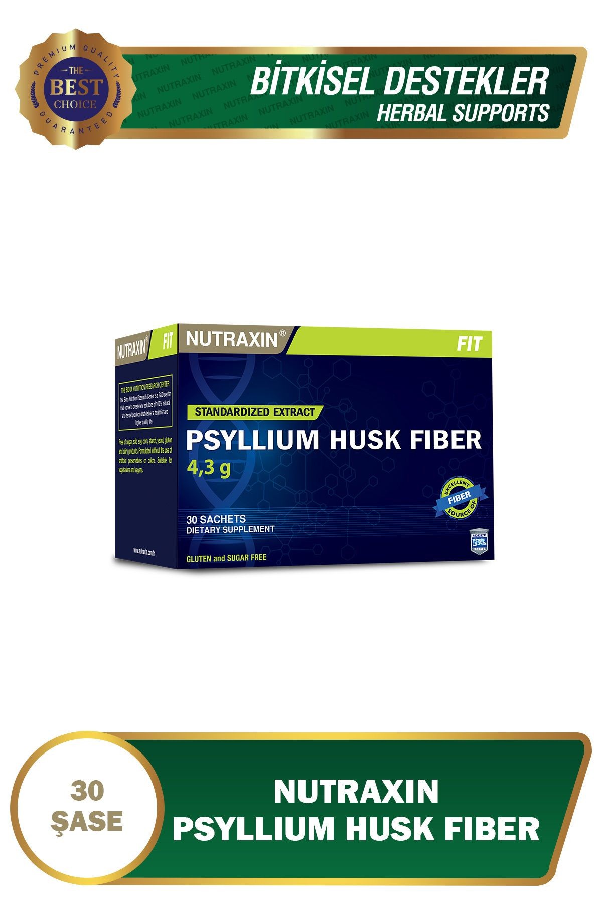 Nutraxin Psyllium Husk Fiber 30 Saşe