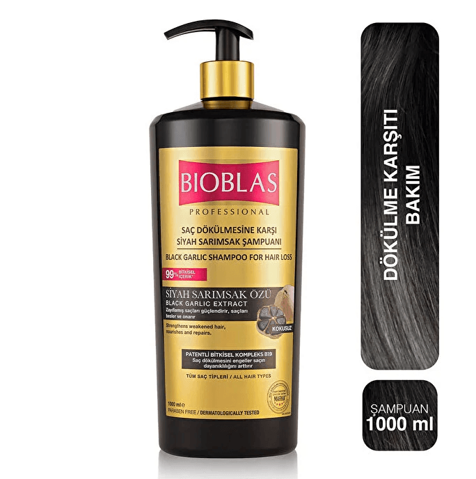 Bioblas Siyah Sarımsak Şampuanı 1000 Ml Saç Dökülmesine Karşı Yoğun Förmül