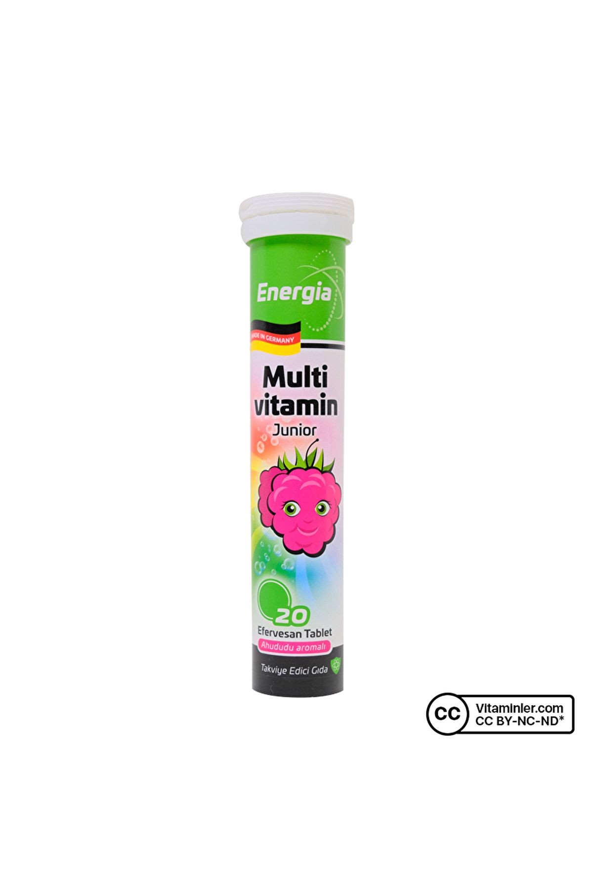 Energia Çocuklar İçin Multivitamin İçeren 20 Efervesan Tablet Takviye Edici Gıda