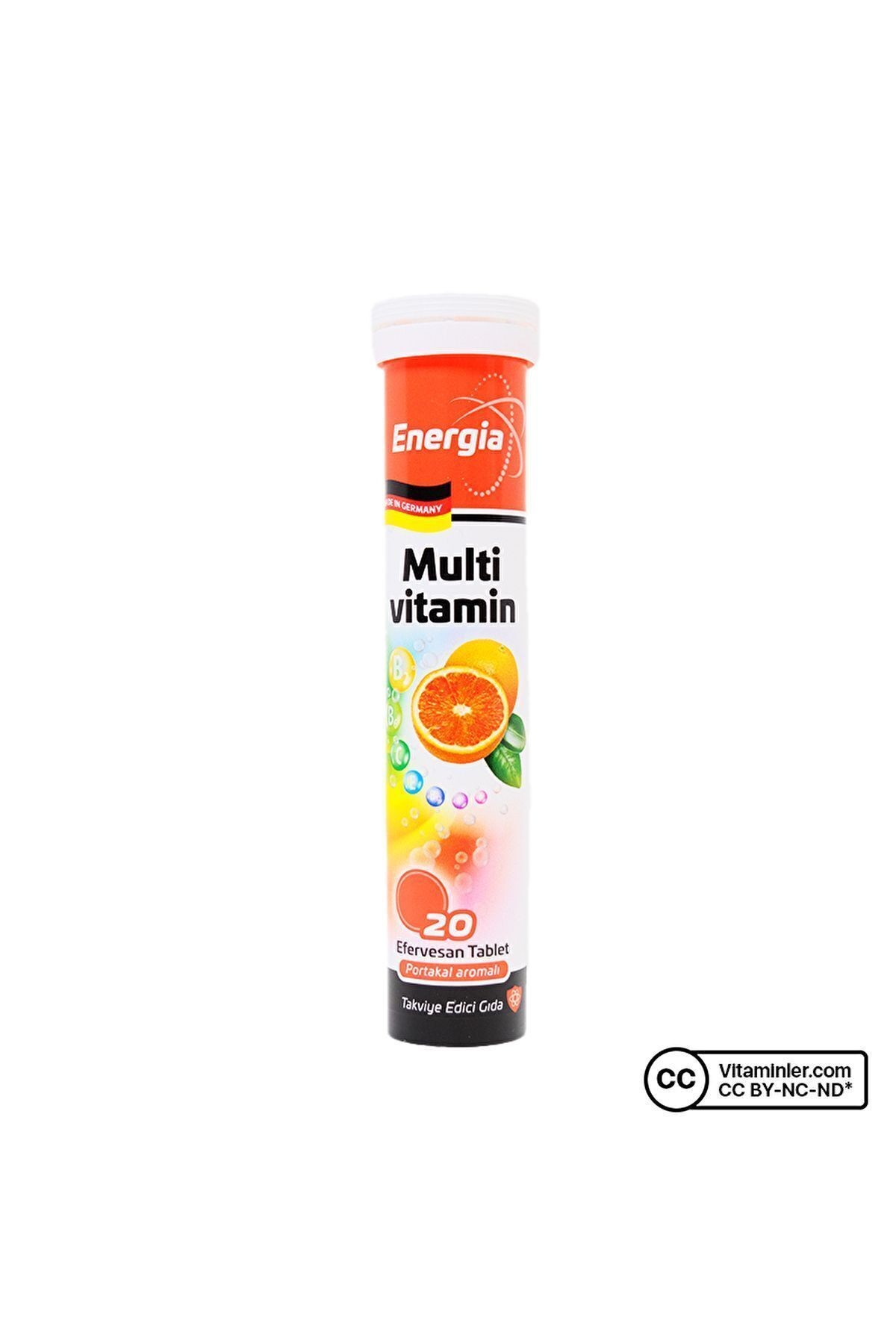 Energia Multivitamin İçeren Efervesan 20 Tablet Takviye Edici Gıda