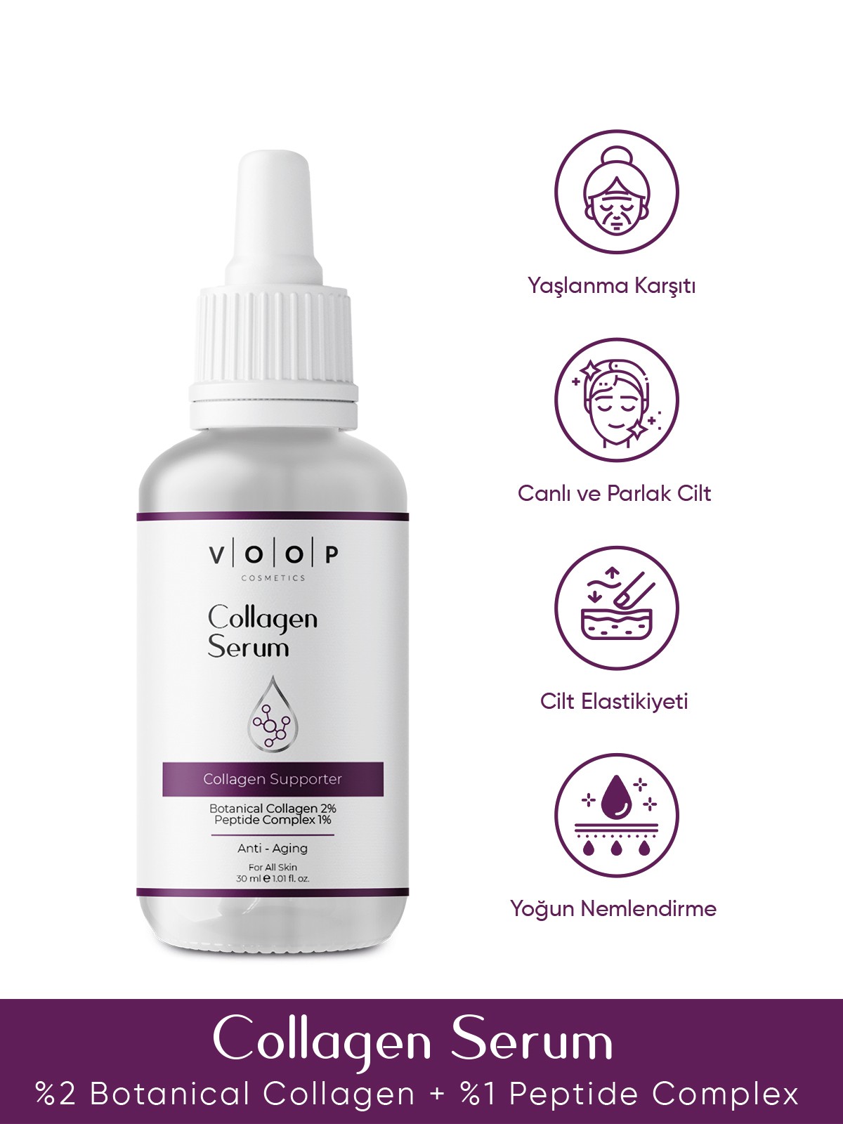Cilt Elastiği Seti — VOOP Kolajen Serum + Day2Day Kolajen All Body 