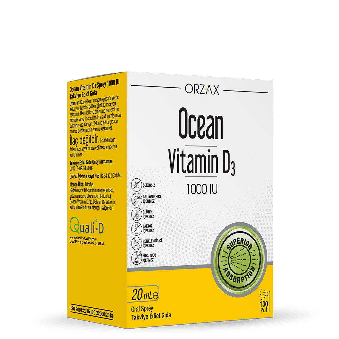 Ocean Vitamin D3 1000 IU Sprey - 20 ml