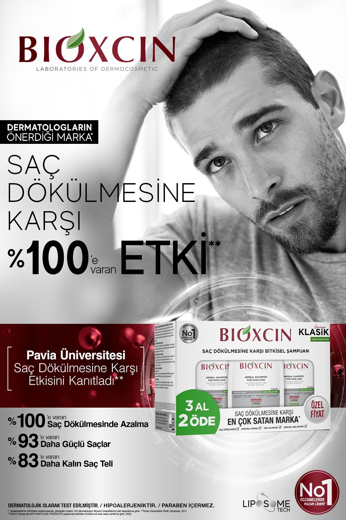 Bioxcin Genesis Yağlı Şaçlar İçin 300ml 3 AL 2 ÖDE - Klasik Saç Dökülme Karşıtı Şampuan