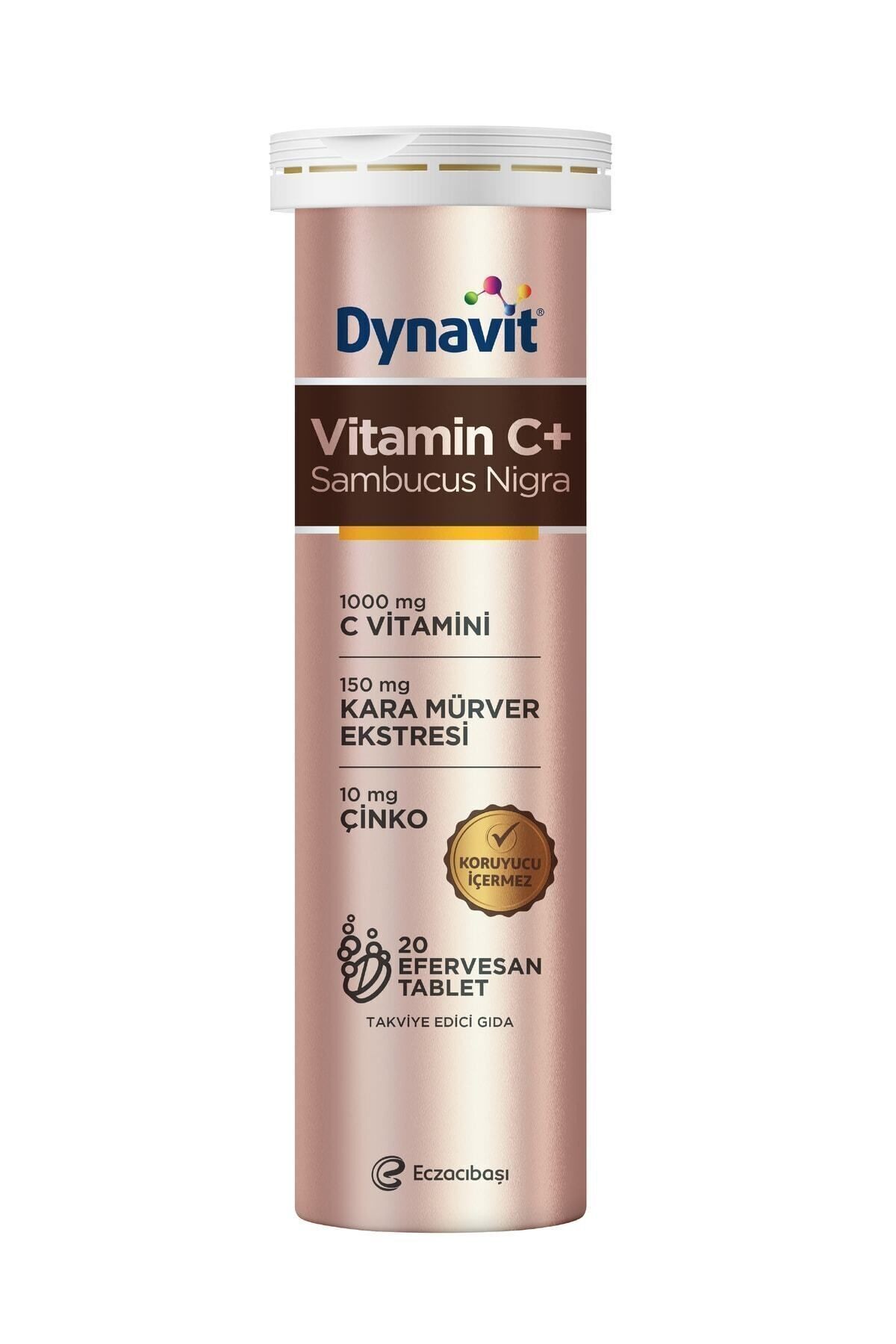 Dynavit Vitamin C+ Sambucus Nigra 20 Efervesan Tablet