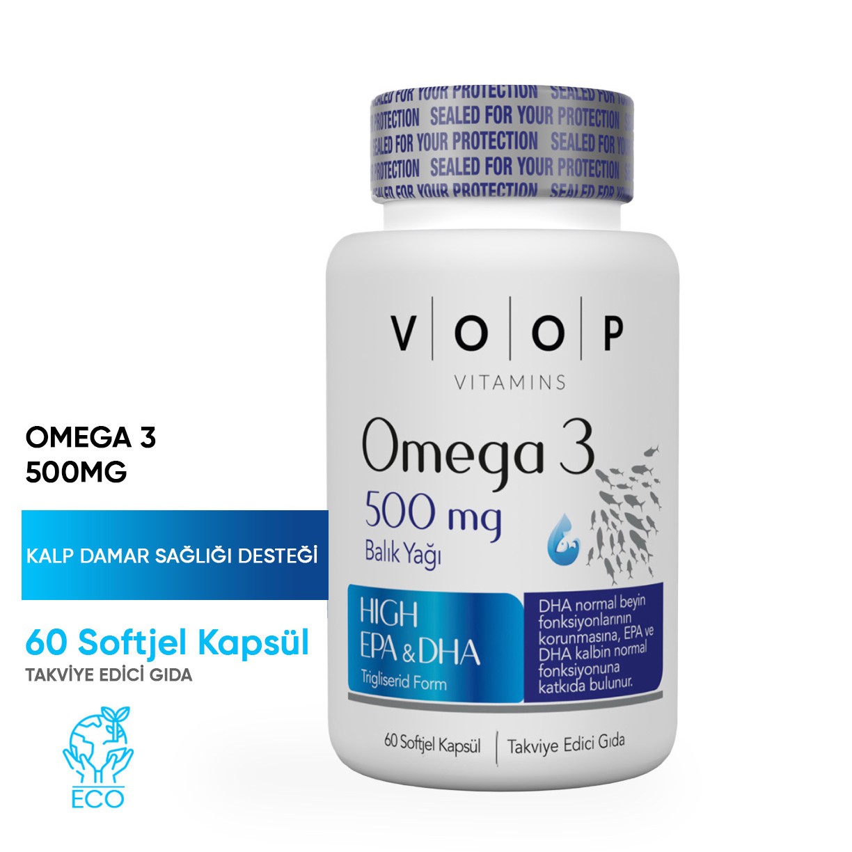 Kas, Kemik & Zihin Desteği Seti — VOOP Omega3 500mg + Ocean D3K2