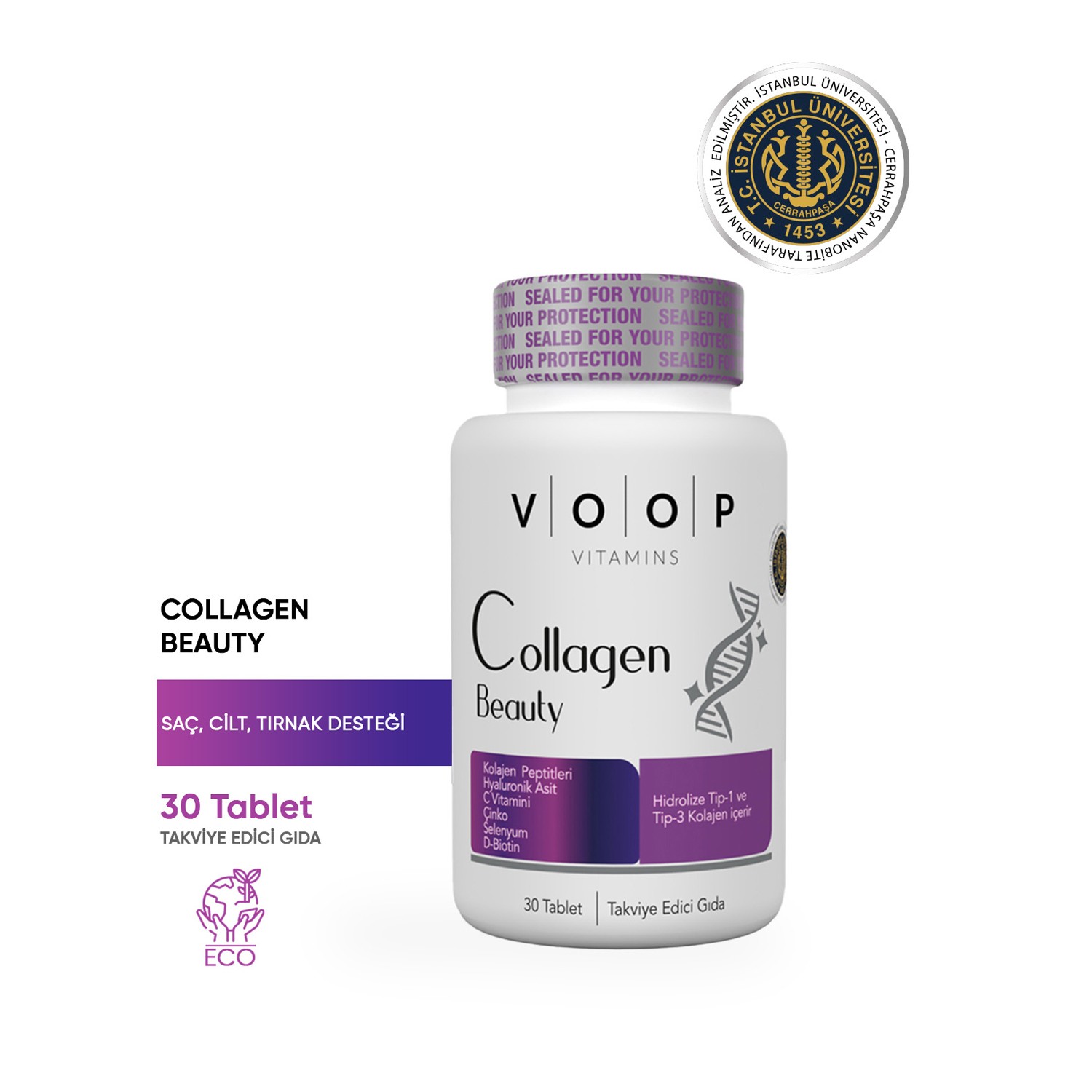 Kolajen Desteği Seti — VOOP Kolajen Tablet + Day2Day Kolajen 30 Tüp