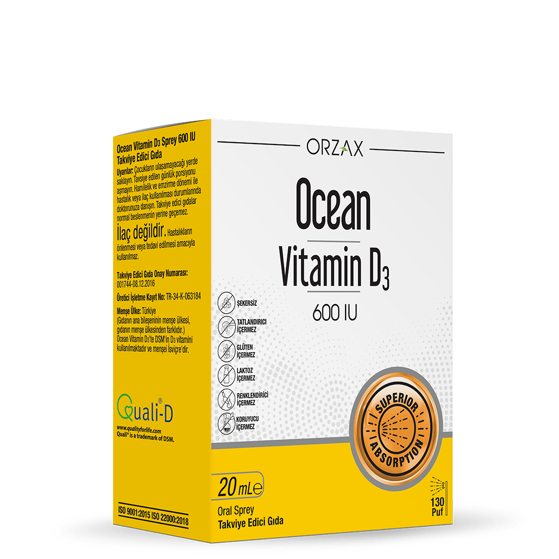 Ocean Vitamin D3 600 IU 20 ml Sprey