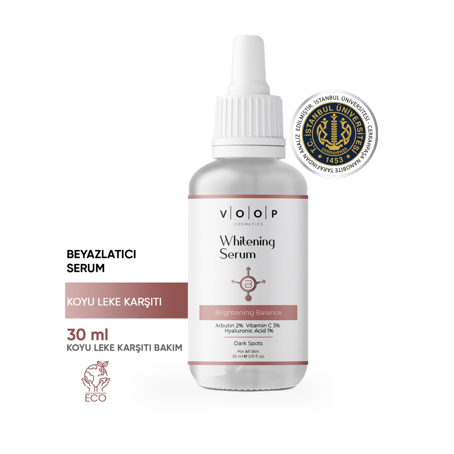 VOOP Whitening Ton Eşitleyici Serum 30 ml | Beyazlatıcı Cilt Bakım Serumu
