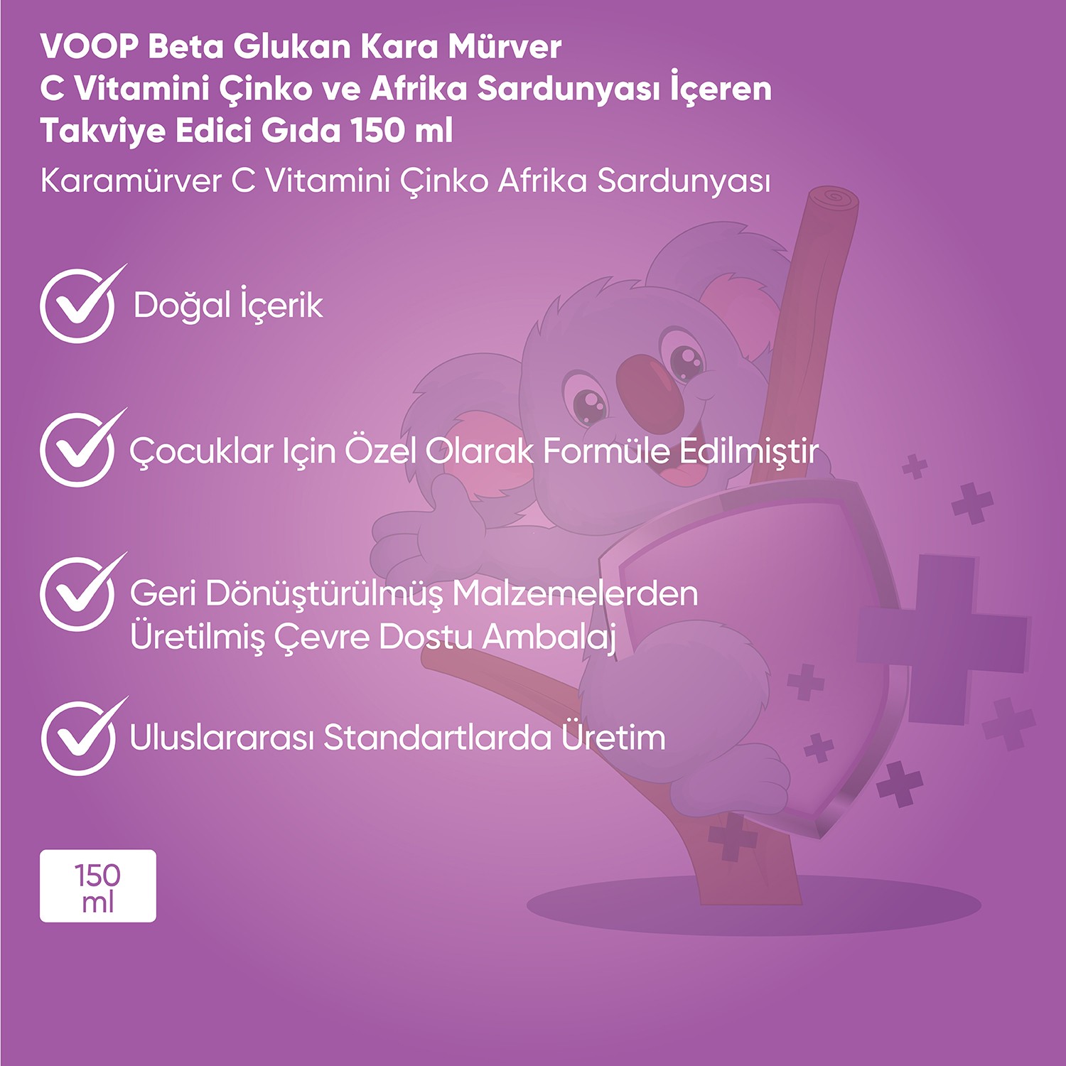 Çocuk Bağışıklık Seti — VOOP Beta Glukan Şurup + Qlife Vitamin C Gummies