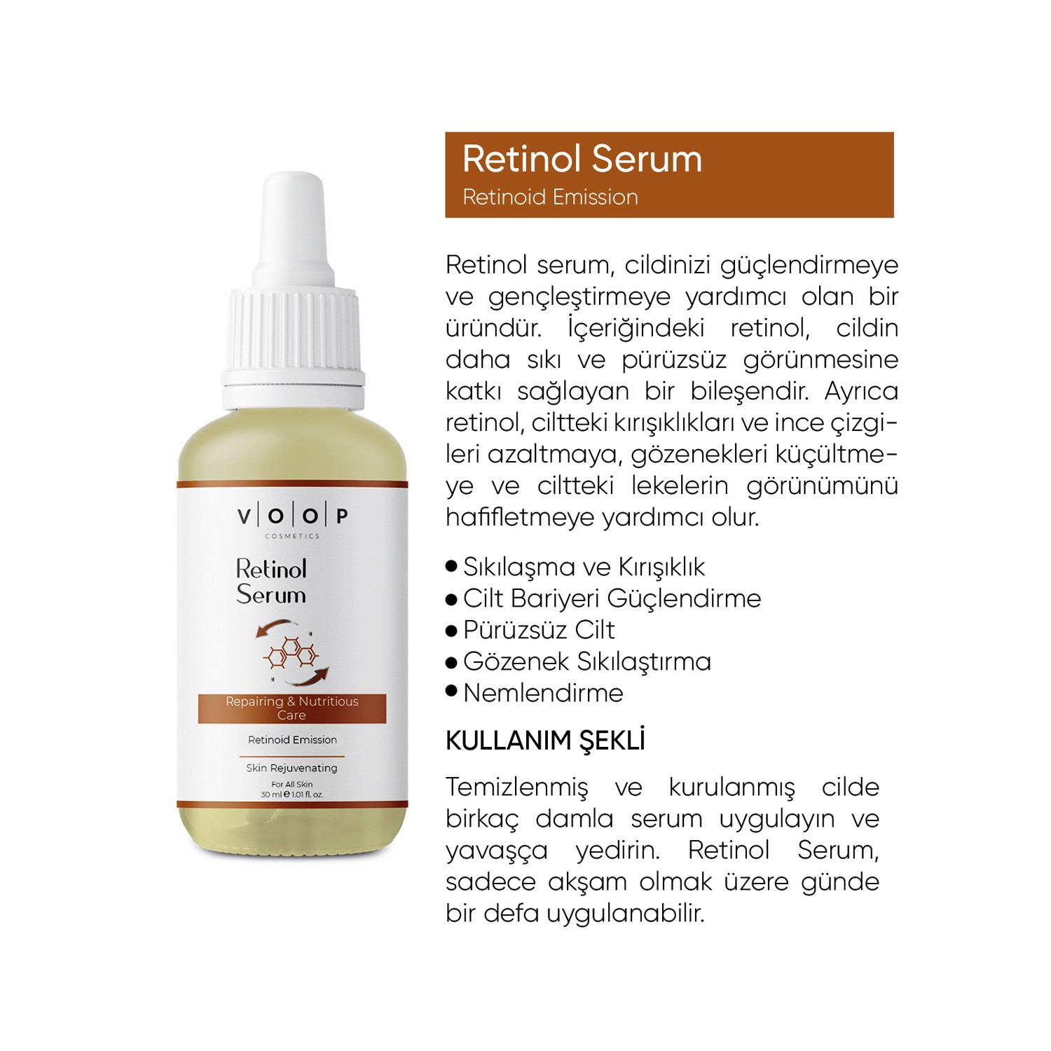 İçten Dışa Güzellik Seti — VOOP Kolajen 7 Tüp + VOOP Retinol & Kafein Serum