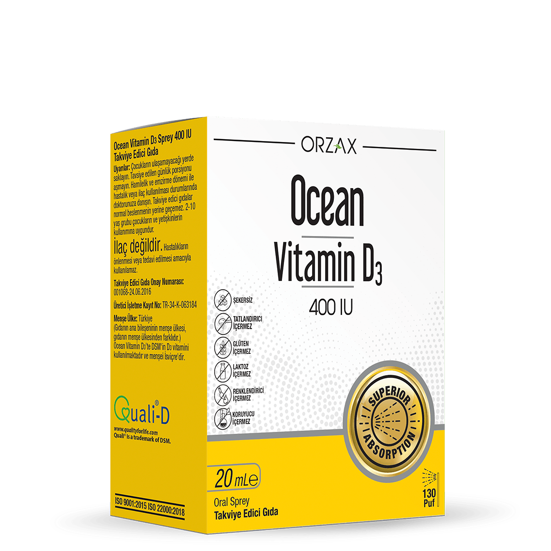 Ocean Vitamin D3 400 IU 20 ml Sprey