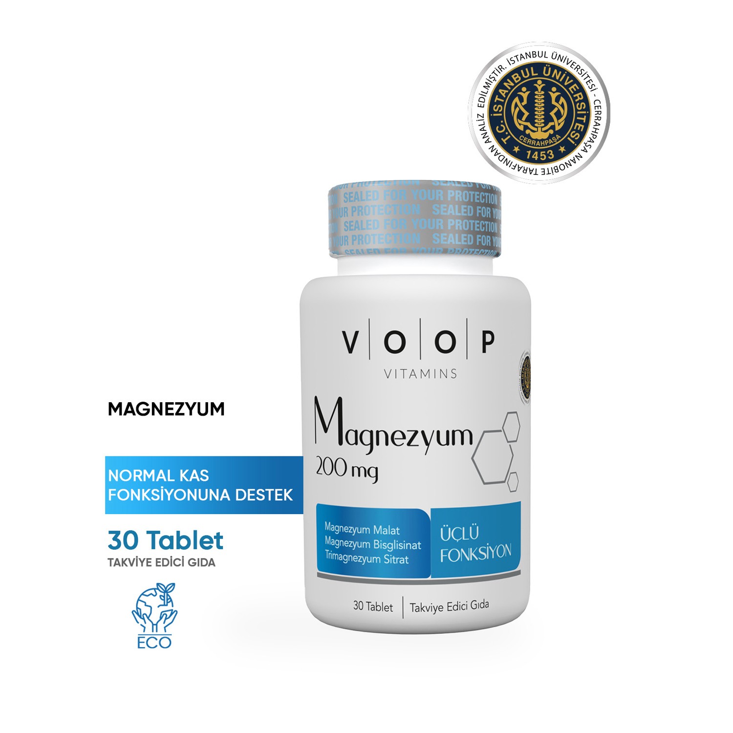 Kas, Eklem & Enerji Desteği Seti — VOOP Magnezyum 30 Tablet + VOOP Kolajen Glukozamin 7 Saşe